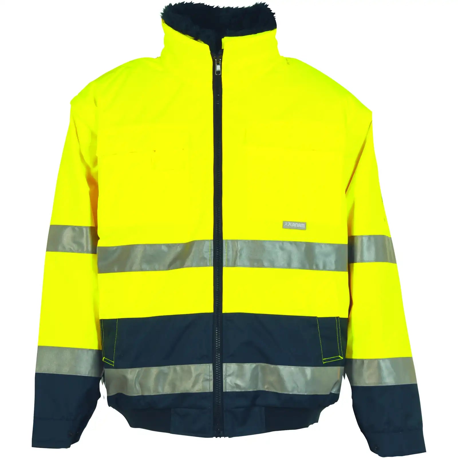 Planam Warnschutz Comfortjacke gelb/marine XXXL gelb/marine - Vorschaubild