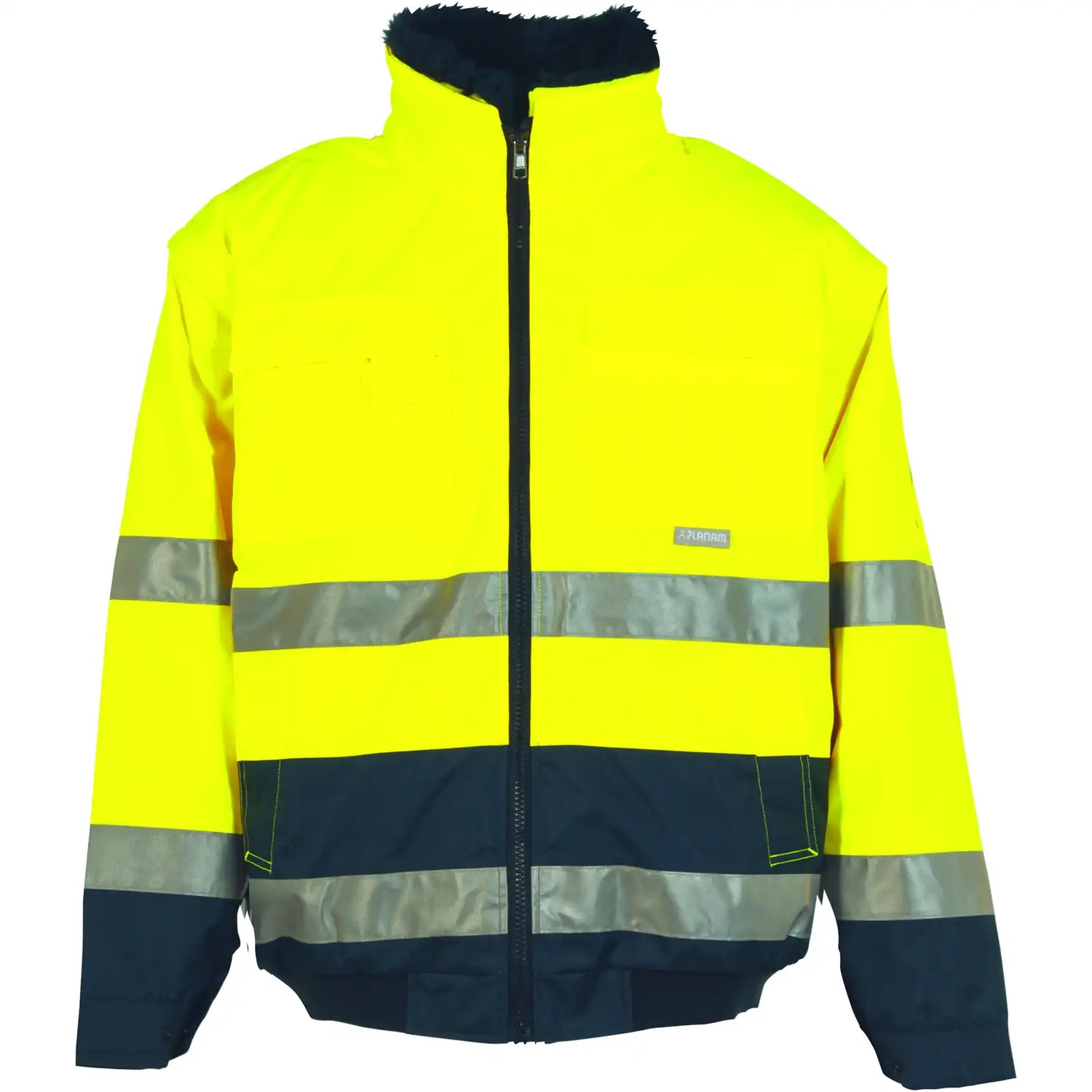 Planam Warnschutz Comfortjacke gelb/marine S gelb/marine - Vorschaubild