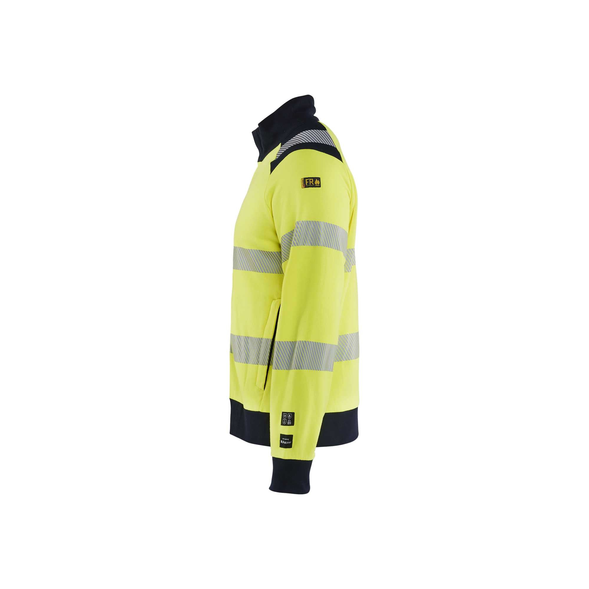 BLAKLADER 34611762 MULTINORM Hi Vis Reflective Full Zip Work Sweatshirt MEN - Flame Retardant