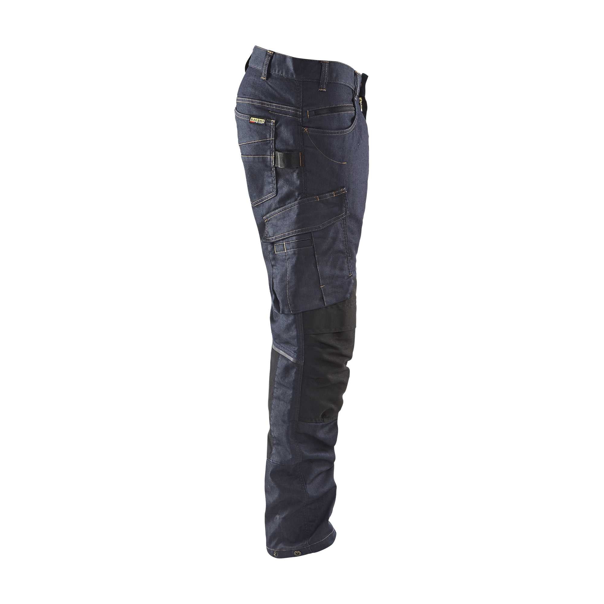BLAKLADER 14971141 | Service Trousers Denim Stretch Work Trousers Men - Cordura Denim