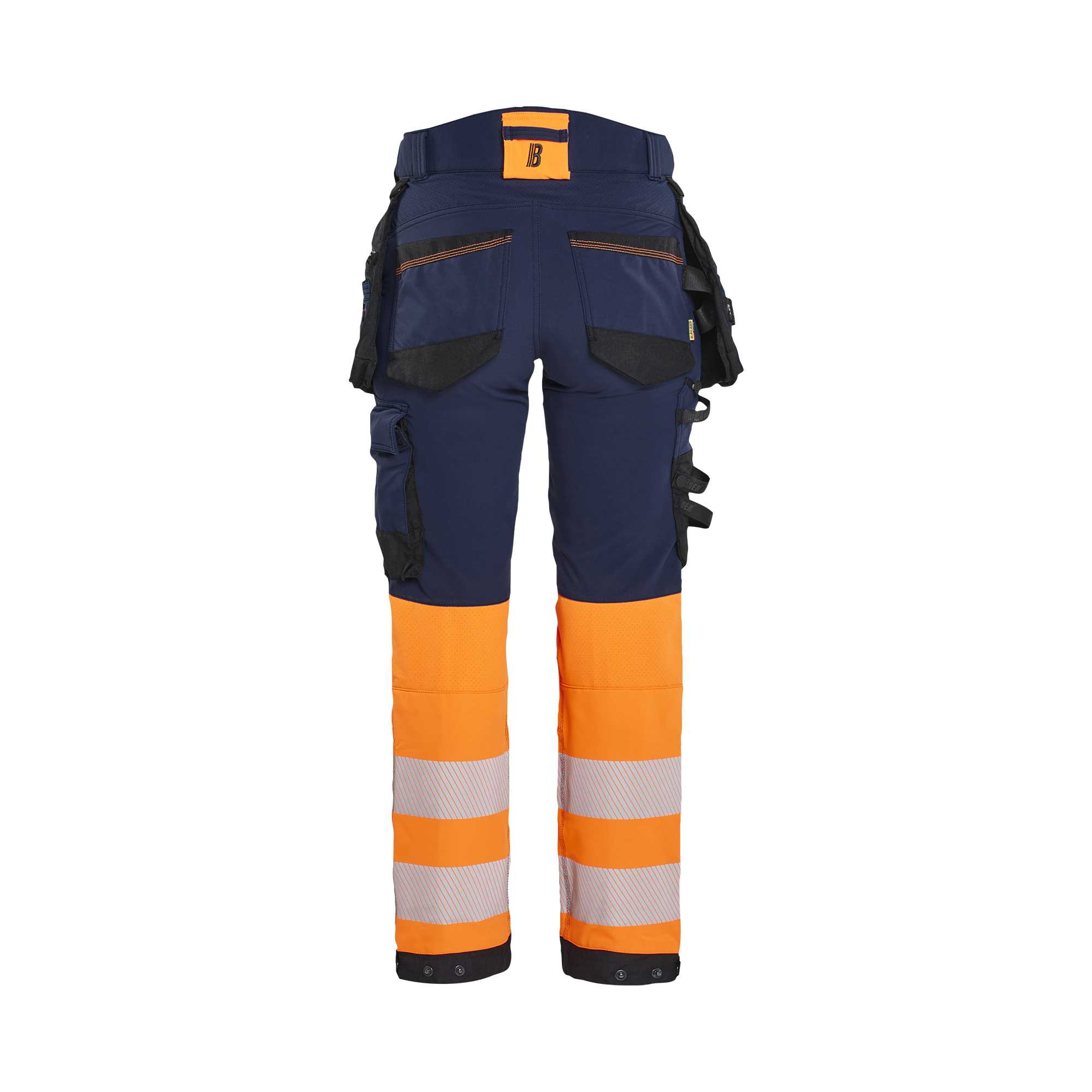 BLAKLADER 70251648 Women's Hi Vis trousers 4 way stretch Hi Vis Reflective Work Trousers Women - double weave