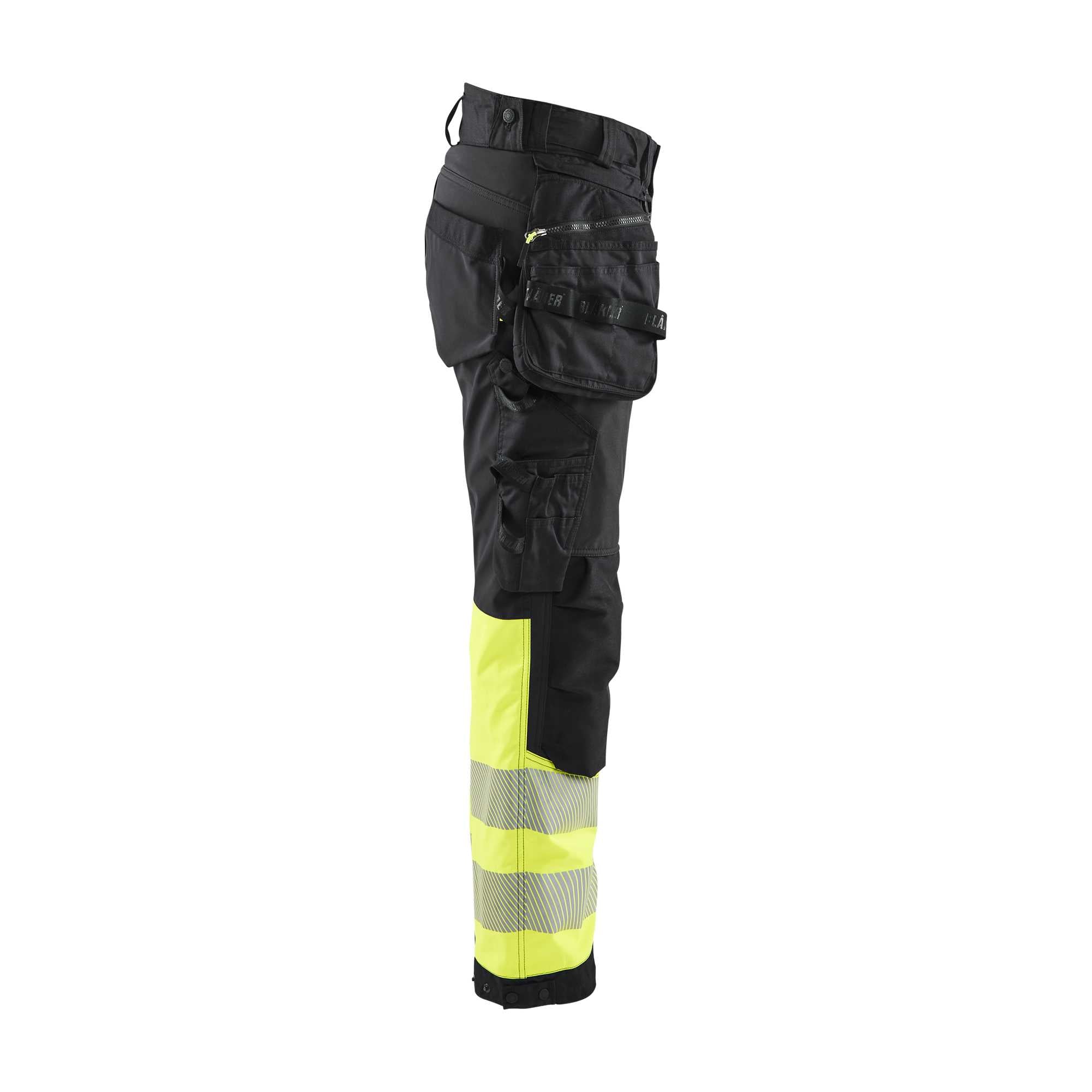 BLAKLADER 71142513 | Dames Hi Vis softshell broek Hi Vis Reflecterende Werkbroek Dames - Waterdicht