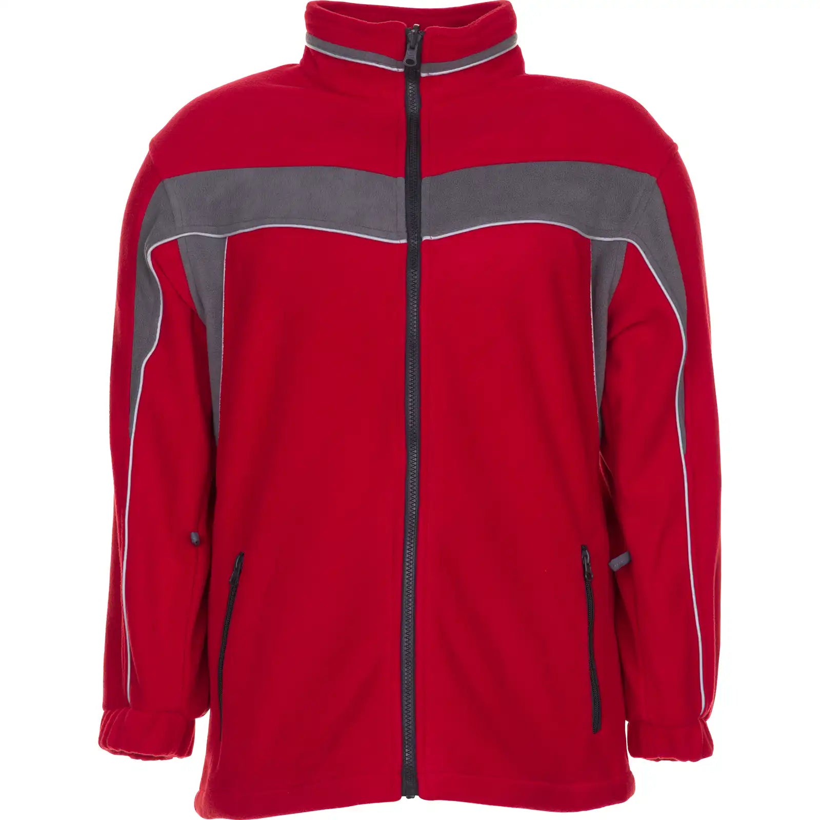 Planam Plaline Fleecejacke rot/schiefer XS rot/schiefer - Vorschaubild