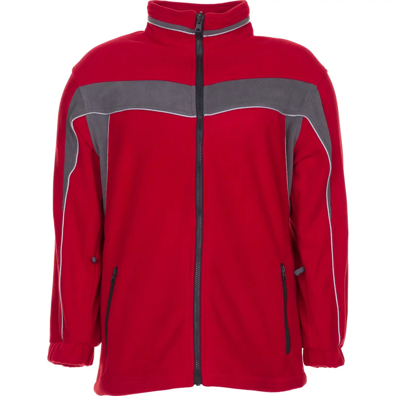 Planam Plaline Fleecejacke rot/schiefer XS rot/schiefer - Vorschaubild