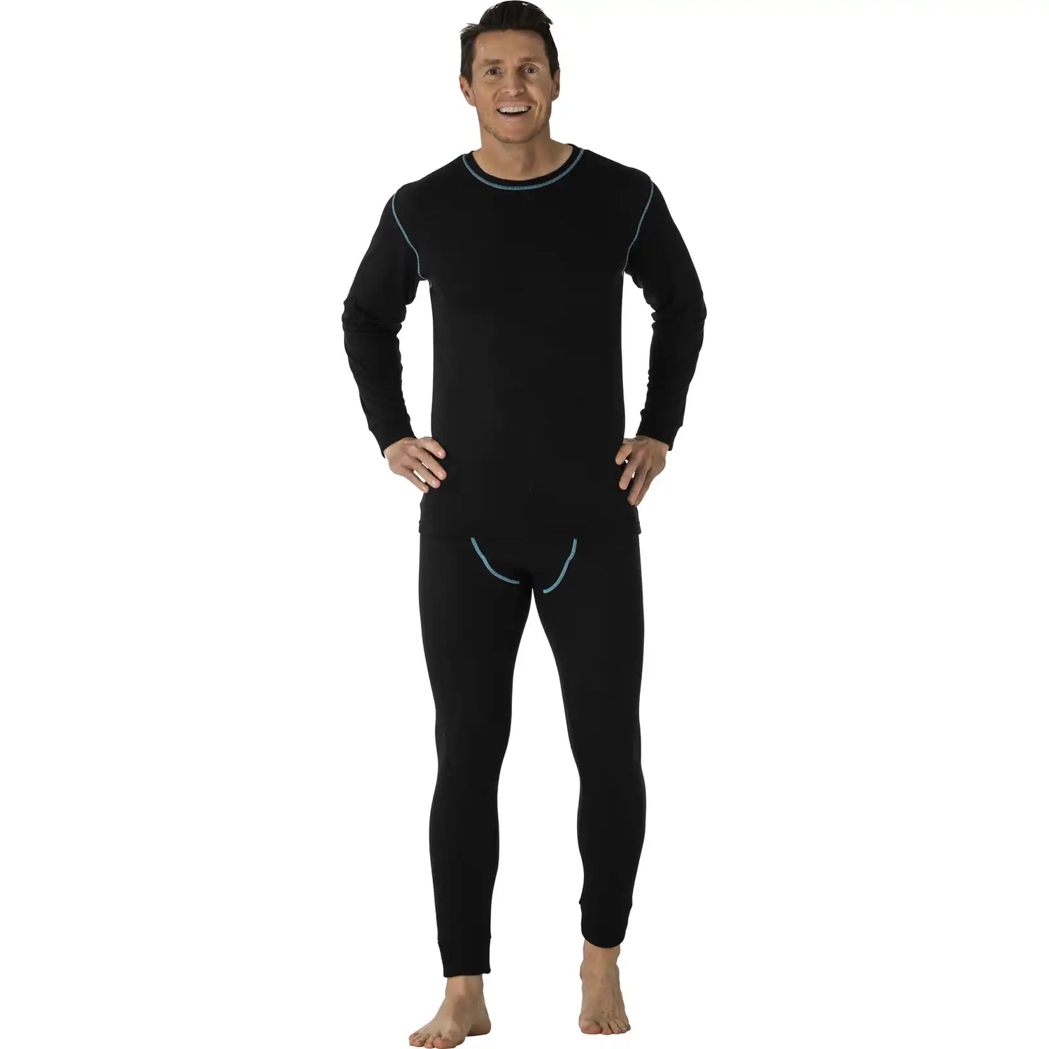 Planam Funktionsunterwäsche Set 180 schwarz S schwarz - Produktbild mit Model