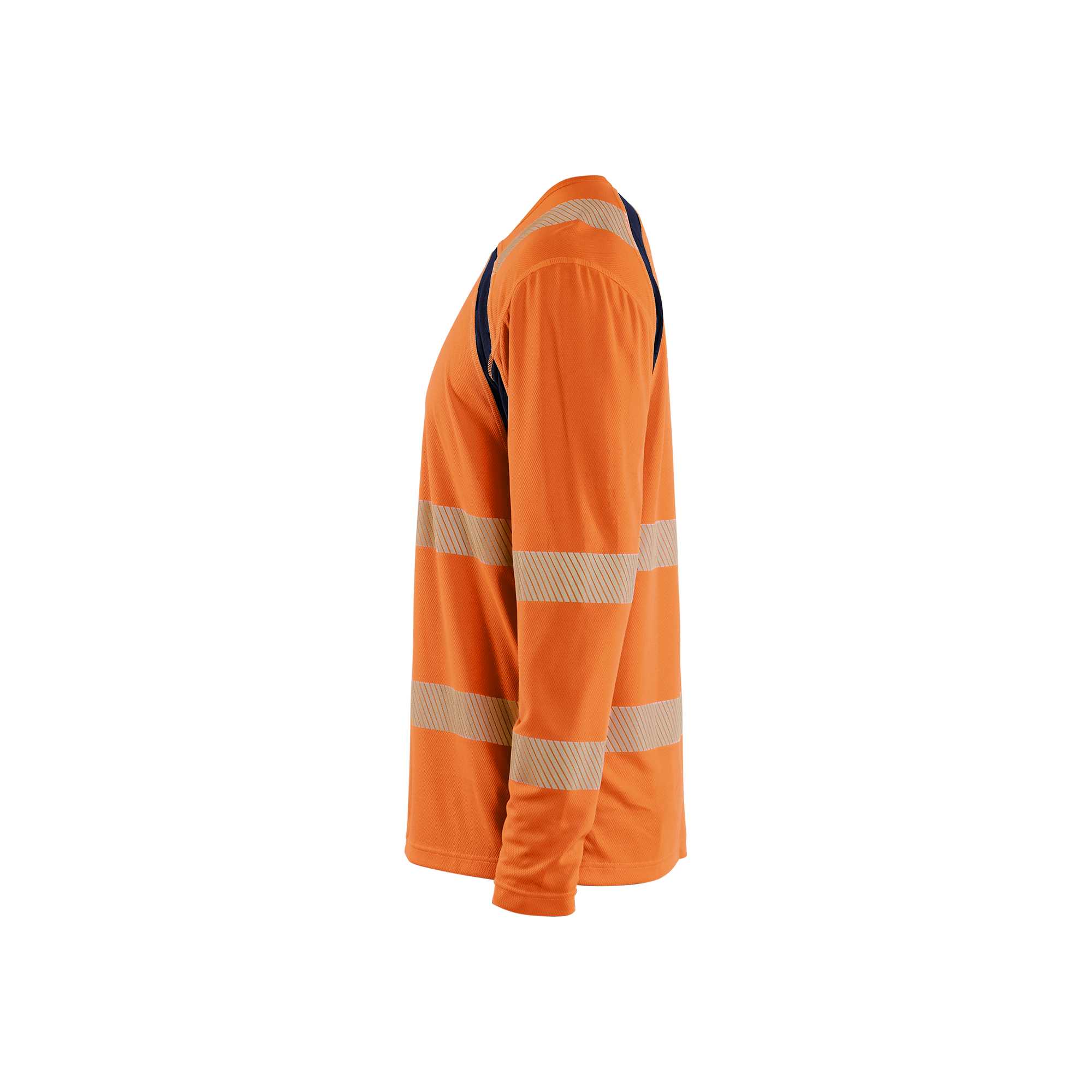 BLAKLADER 35991013 Hi Vis UV Protected Long Sleeved T Shirt Hi Vis Reflective Long Sleeve Work T-Shirt MEN - 100% Polyester