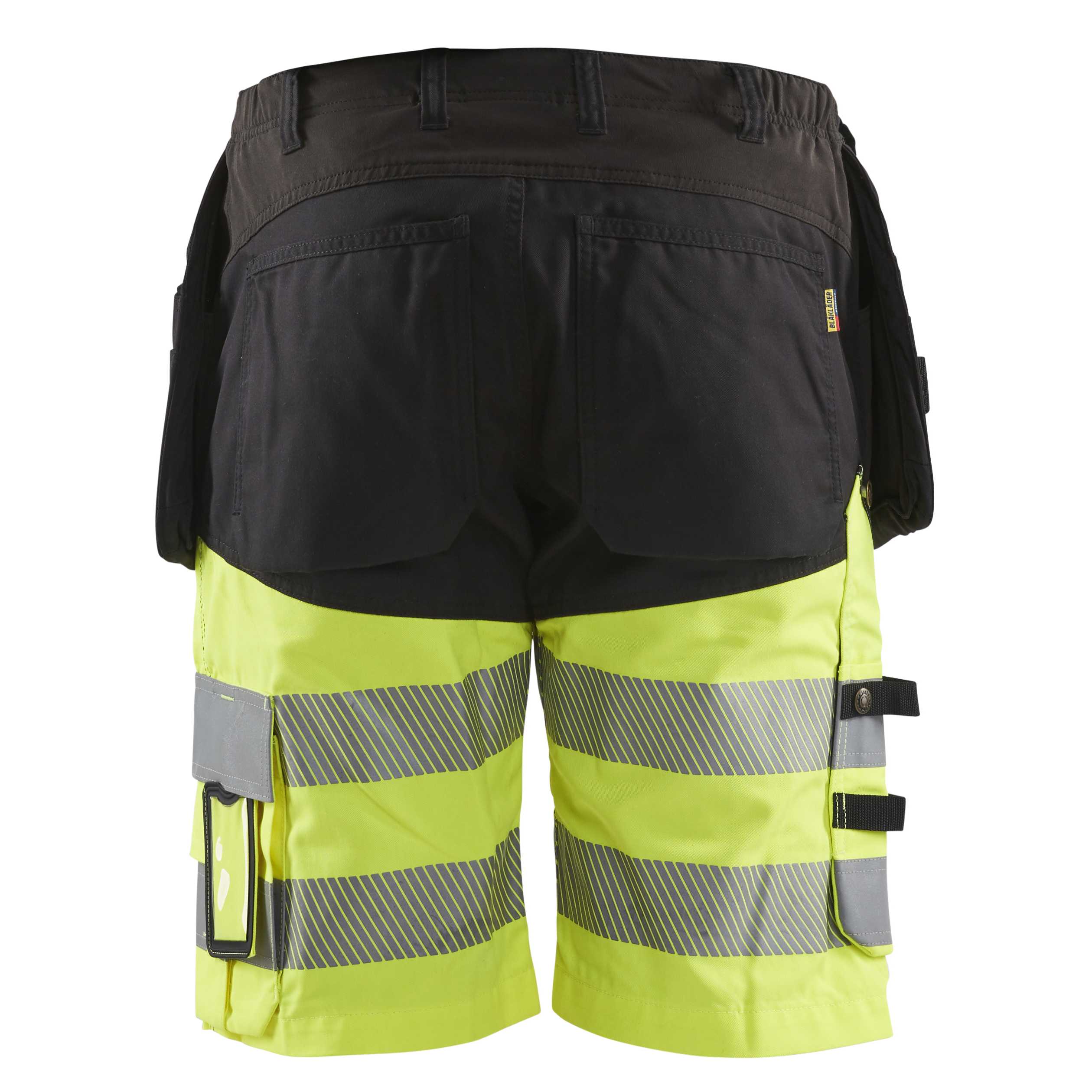 BLAKLADER 15961811 | Hi Vis shorts with stretch Hi Vis Reflective Work Shorts Men - Stretch Fabric