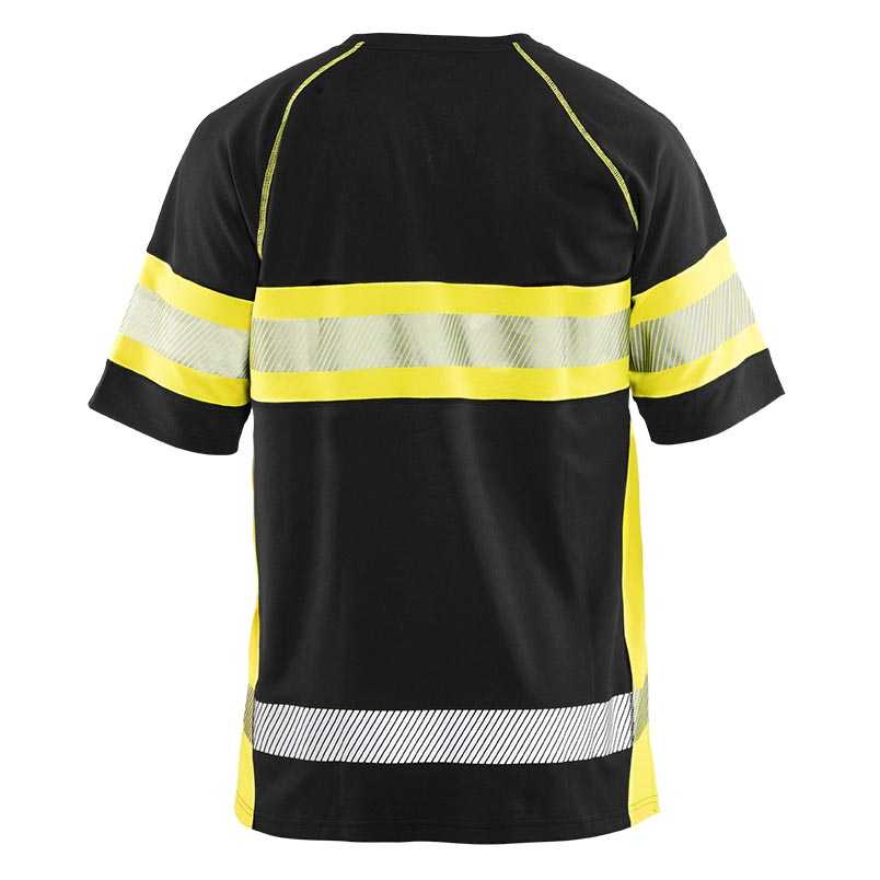 BLAKLADER 33371051 HI VIS T SHIRT Hi Vis Reflective Short Sleeve Work T-Shirt MEN - 100% Polyester