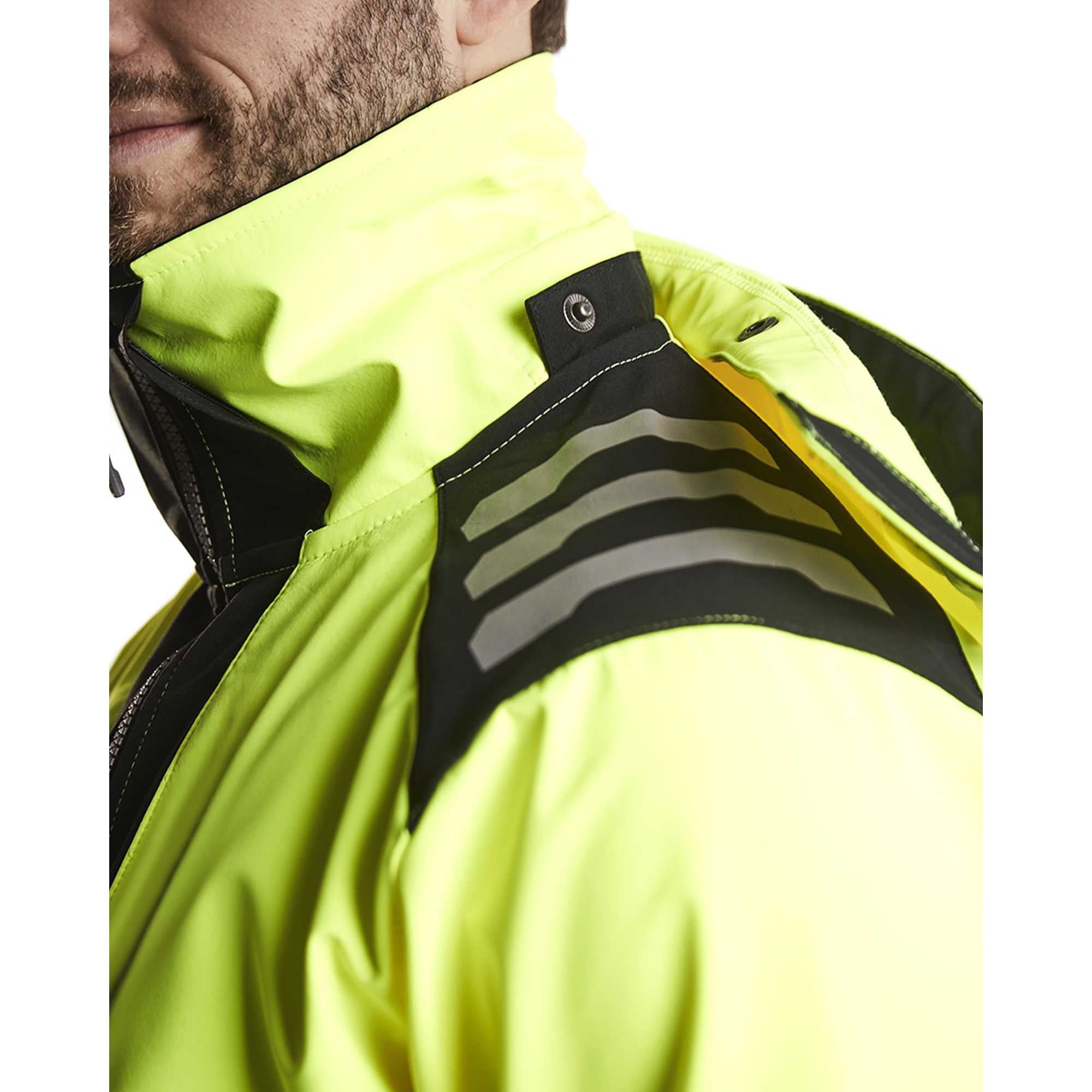 BLAKLADER 44912513 Hi Vis Softshell jacket Hi Vis Reflective Softshell Work Jacket MEN - Waterproof