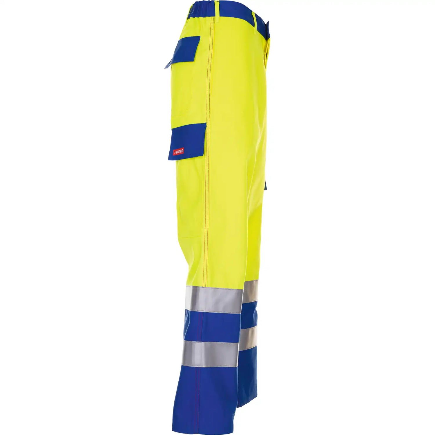 Planam Major Protect Bundhose warngelb/kornblumenblau 102 gelb/kornblumenblau - Produktbild ohne Model