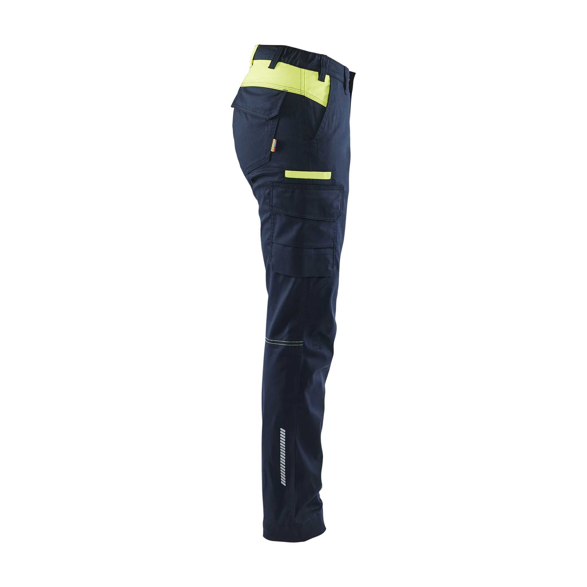 BLAKLADER 71441832 pantaloni da lavoro da donna stretch alta visibilità riflettenti - tessuto twill