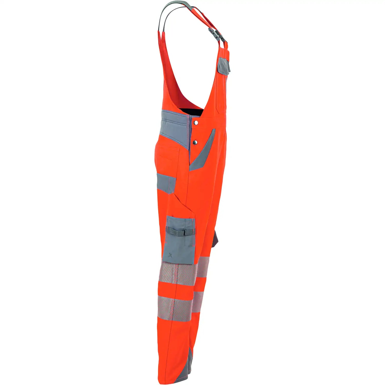 Planam Norit Warnschutz Damen Latzhose orange/zink  36 orange/zink - Produktbild ohne Model
