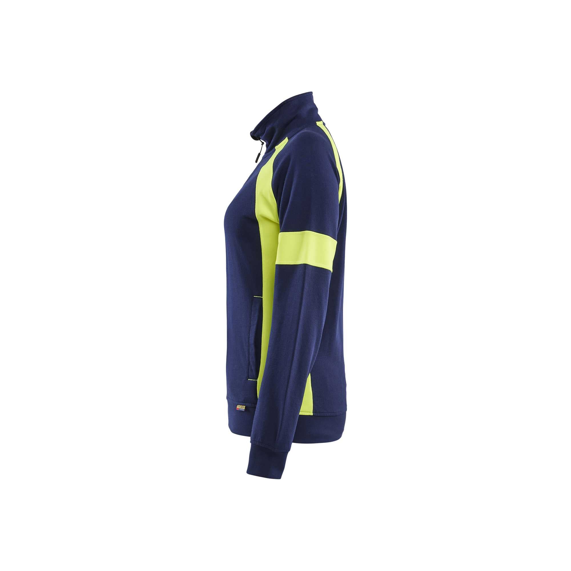 BLAKLADER 35681158 Hi Vis Reflective Full-zip Work Sweatshirt WOMEN - 100% Cotton