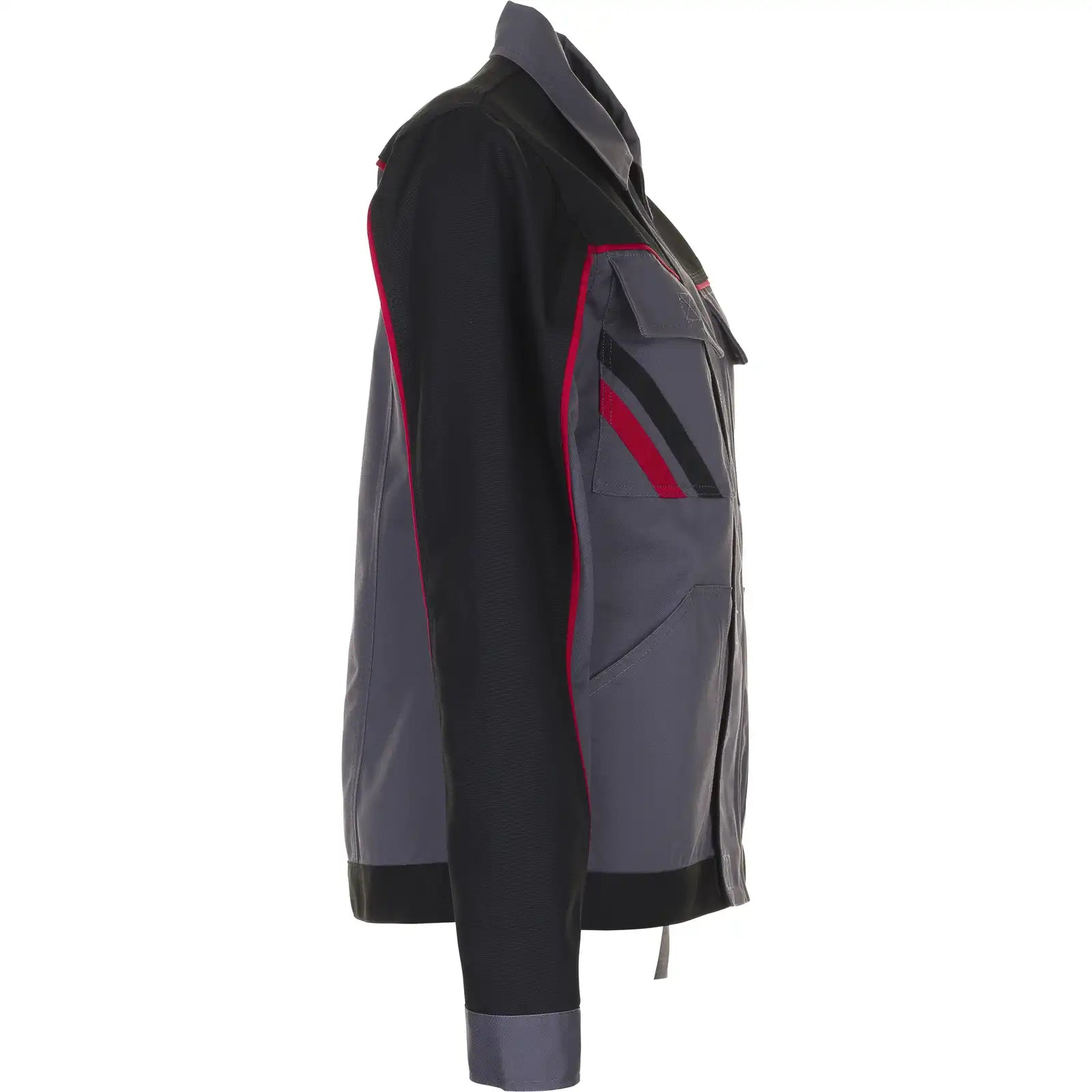 Planam Highline Damen Bundjacke schiefer/schwarz/rot 34 schiefer/schwarz/rot - Produktbild ohne Model