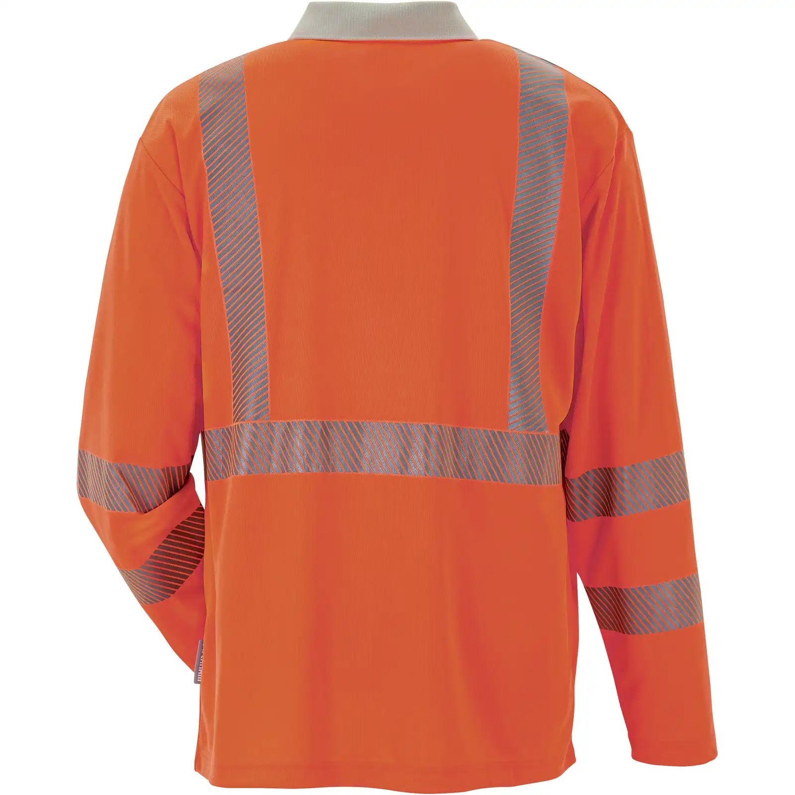 Planam Norit Warnschutz Poloshirt langarm orange/zink XS orange/zink - Produktbild ohne Model