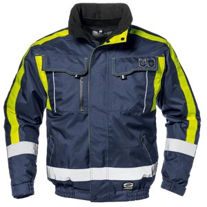 CONTENDER JACKET Workjacket - Hi-Vis Inserts - Waterproof Polyester - Windproof Flap - Image 1