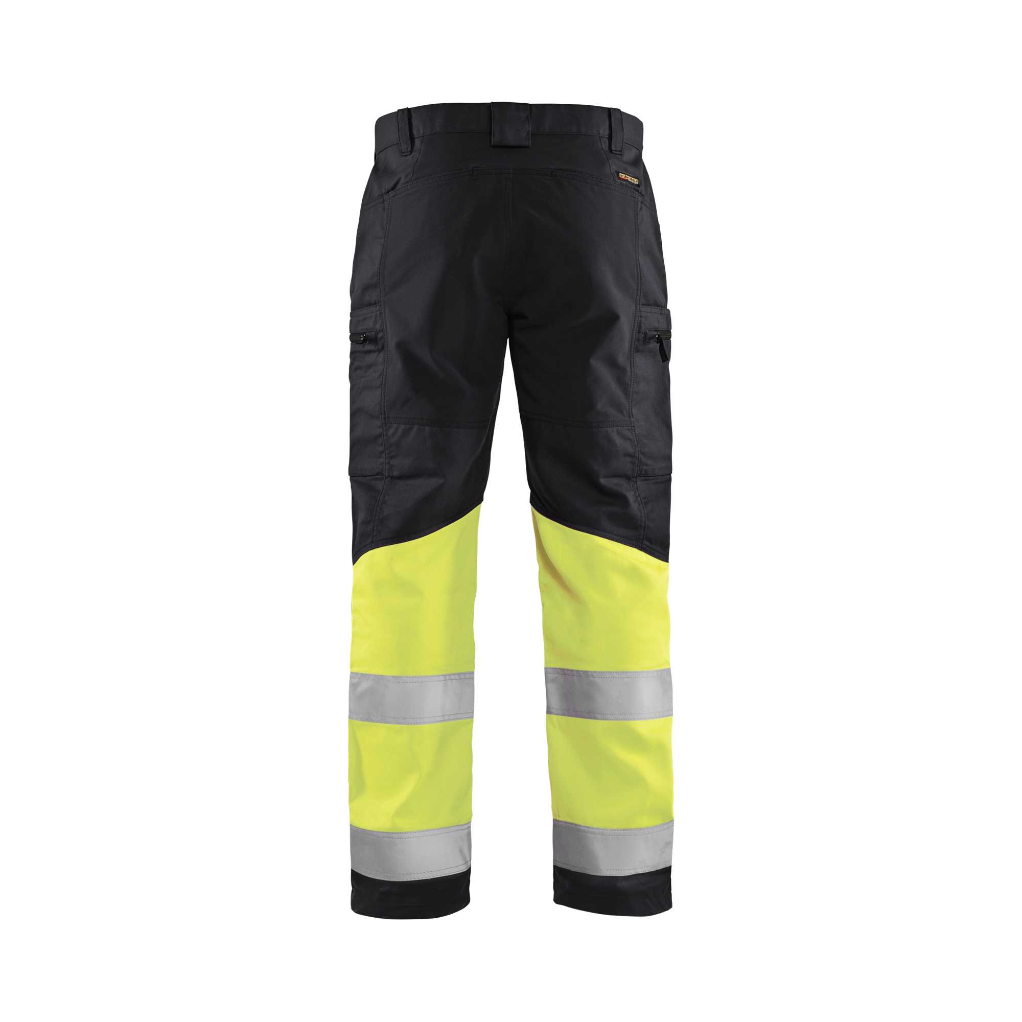BLAKLADER 15511811 | Warnschutz-Arbeitshose mit Stretch Warnschutz Reflektierende Arbeitshose Herren - 65% Polyester