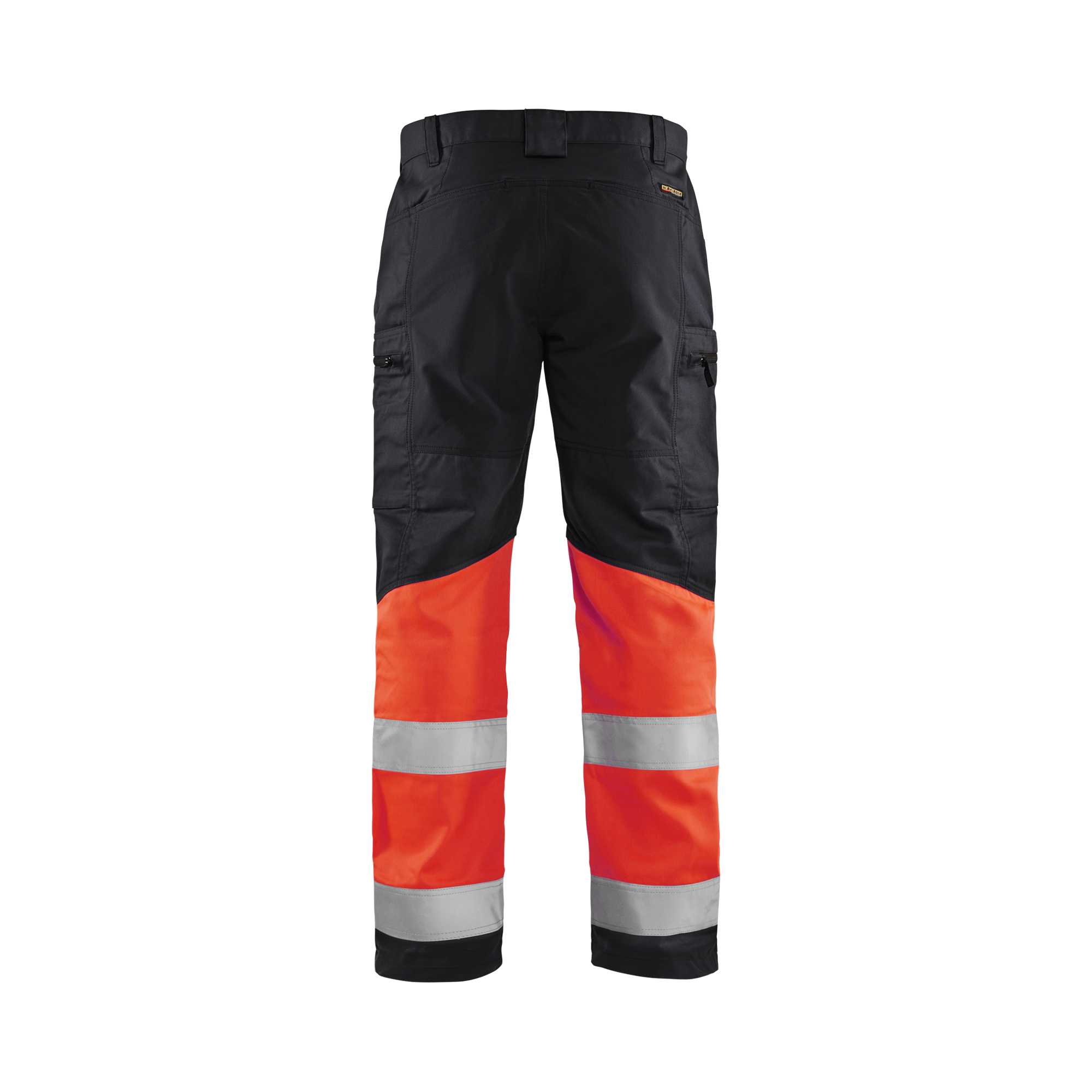 BLAKLADER 15511811 | Warnschutz-Arbeitshose mit Stretch Warnschutz Reflektierende Arbeitshose Herren - 65% Polyester