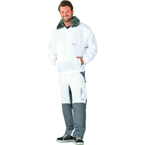 Planam Outdoor Gletscher Comfortjacke weiß S weiß - Produktbild mit Model