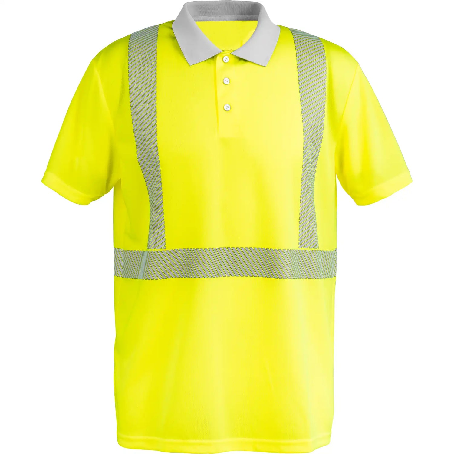 Planam Norit Warnschutz Poloshirt kurzarm gelb/zink XS gelb/zink - Vorschaubild