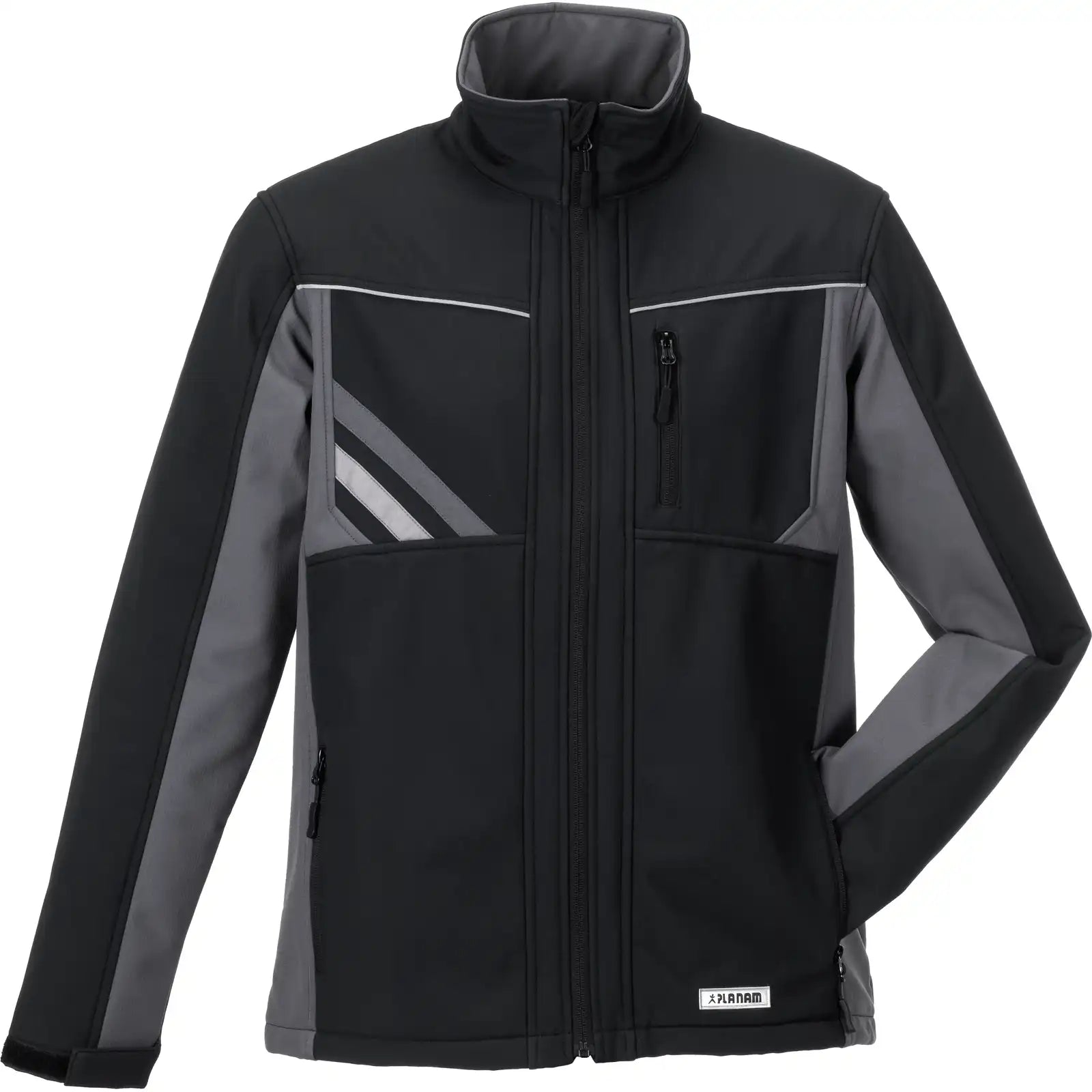 Planam Highline Softshelljacke schwarz/schiefer/zink XS schwarz/schiefer/zink - Vorschaubild