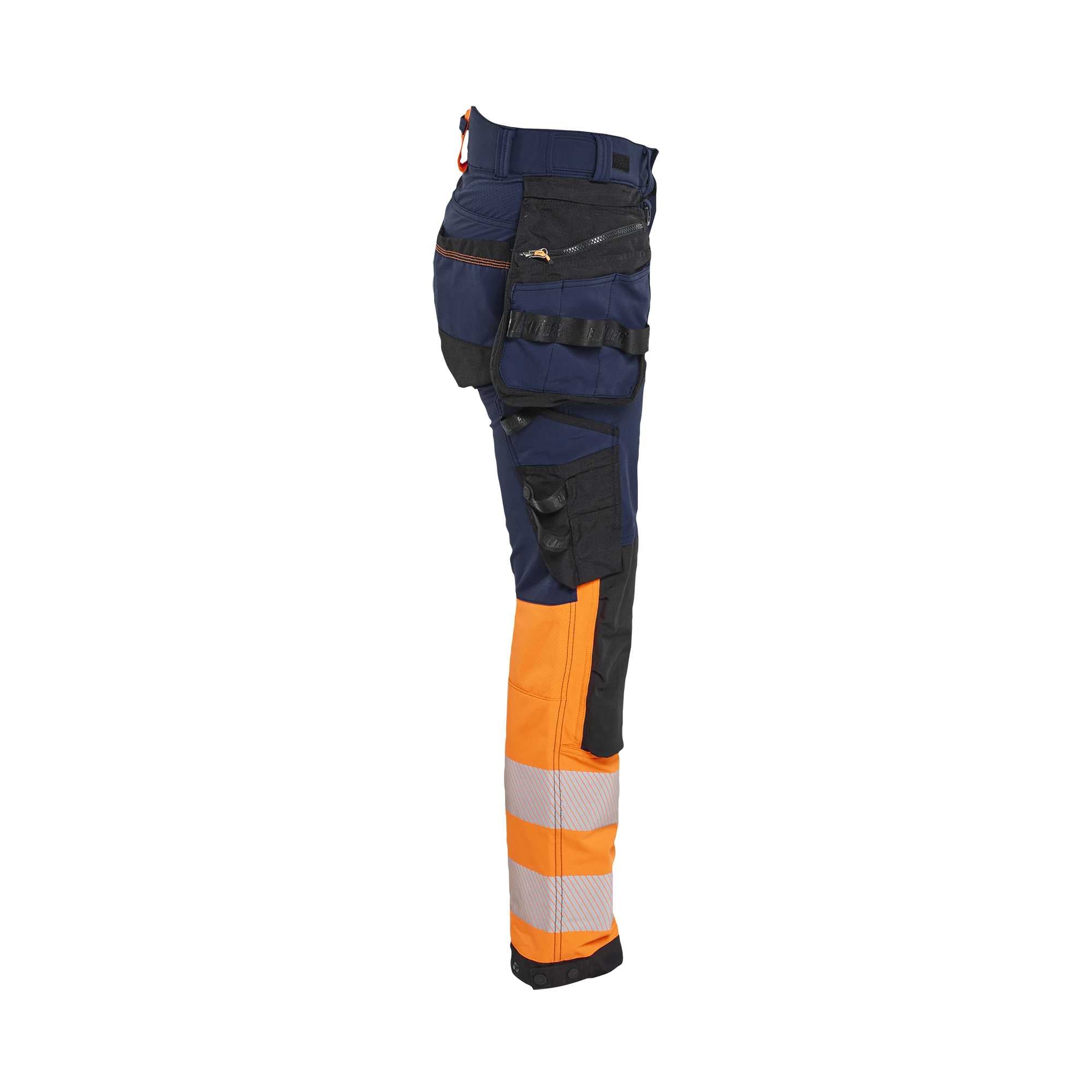 BLAKLADER 70251648 Women's Hi Vis trousers 4 way stretch Hi Vis Reflective Work Trousers Women - double weave