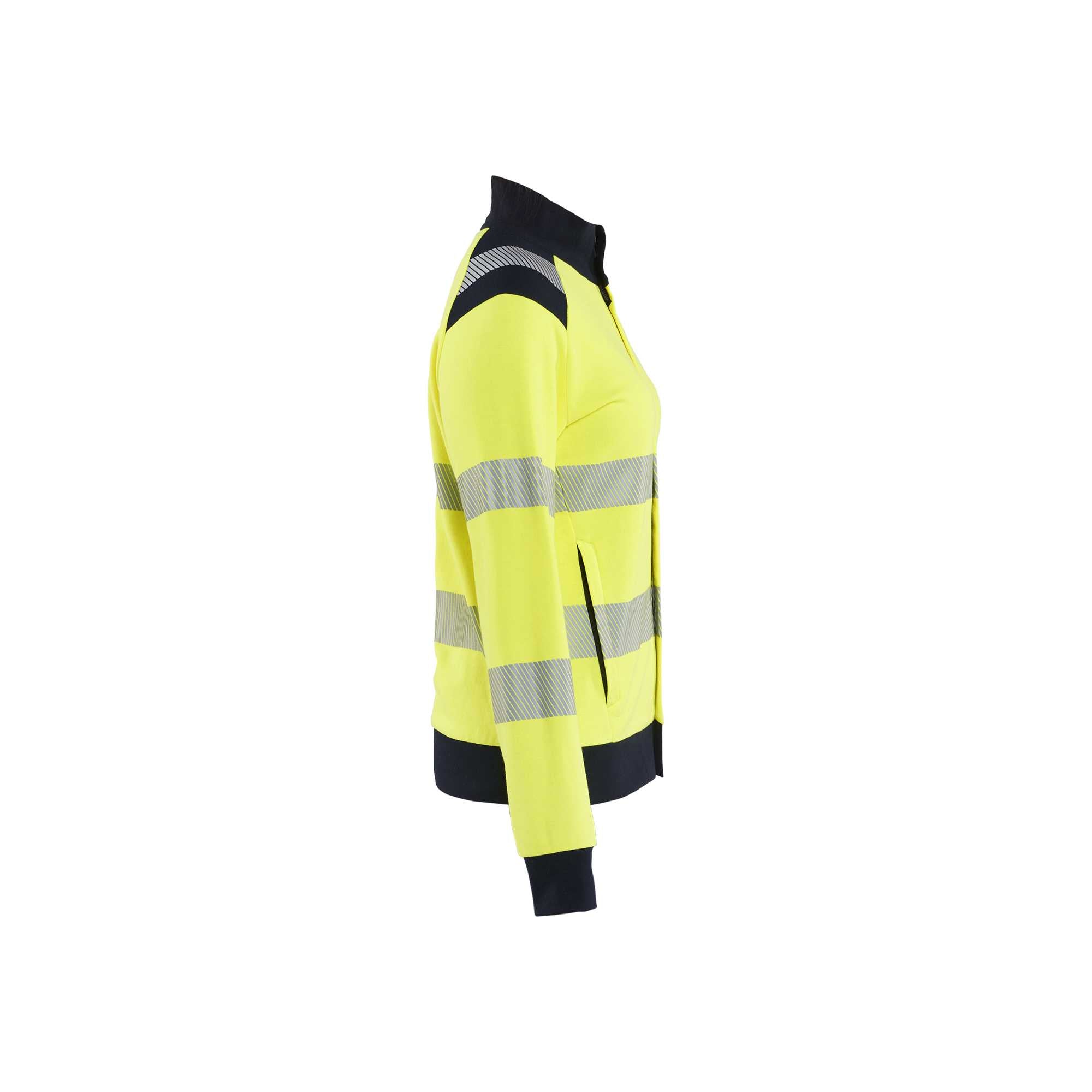 BLAKLADER 34711762 Hi Vis Reflective Full Zip Work Sweatshirt WOMEN - Flame Retardant