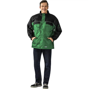 Planam Outdoor Dust Parka farngrün/schwarz S farngrün/schwarz - Produktbild mit Model