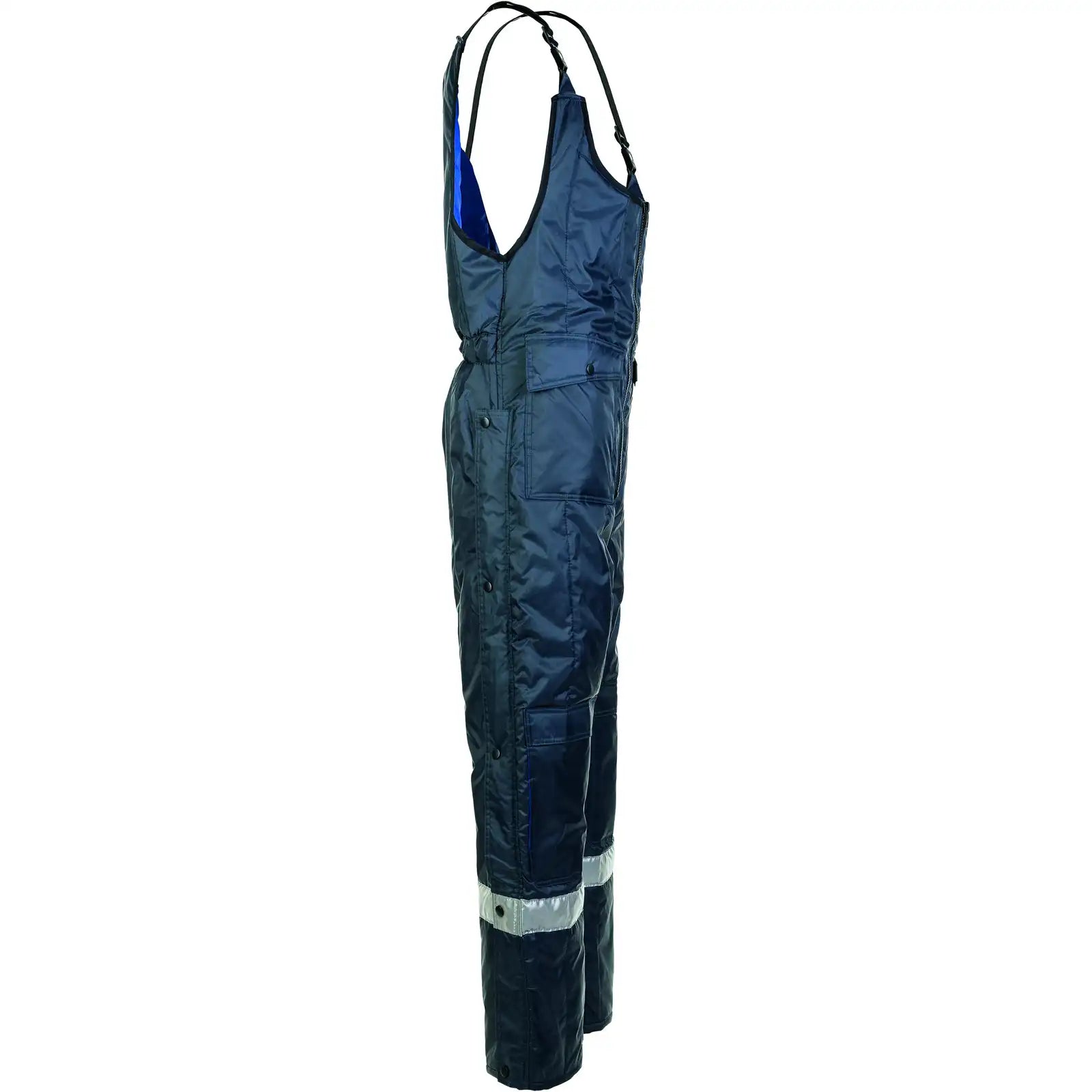 Planam Kühl-/Gefrierhaus Gefrierhaus Latzhose marine/kornblumenblau L marine, Innenfutter kornblumenblau - Produktbild ohne Model