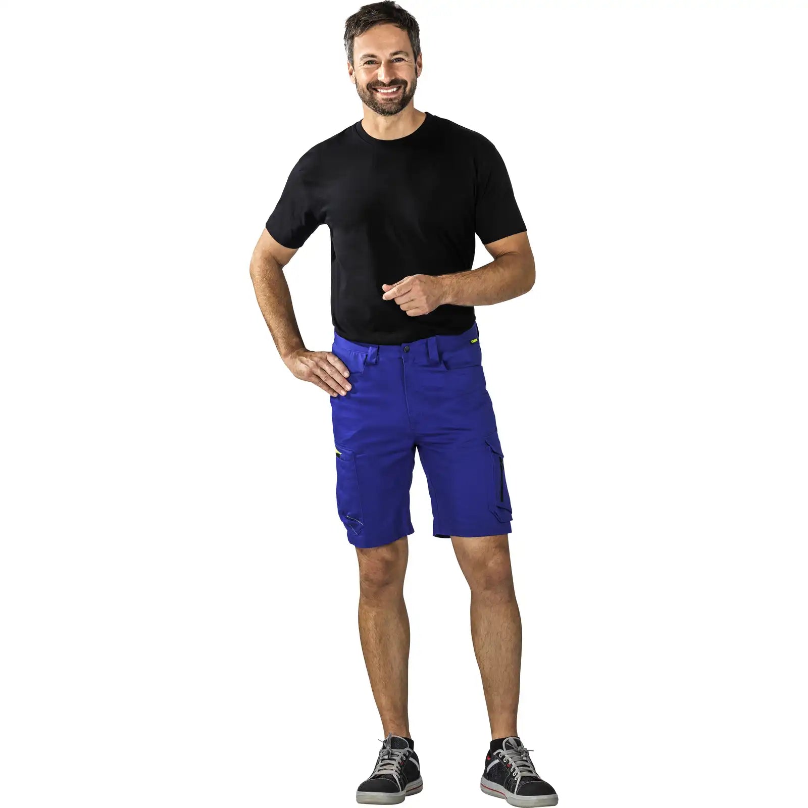 Planam PLANAM Stretchline Shorts kornblumenblau XS kornblumenblau - Produktbild mit Model