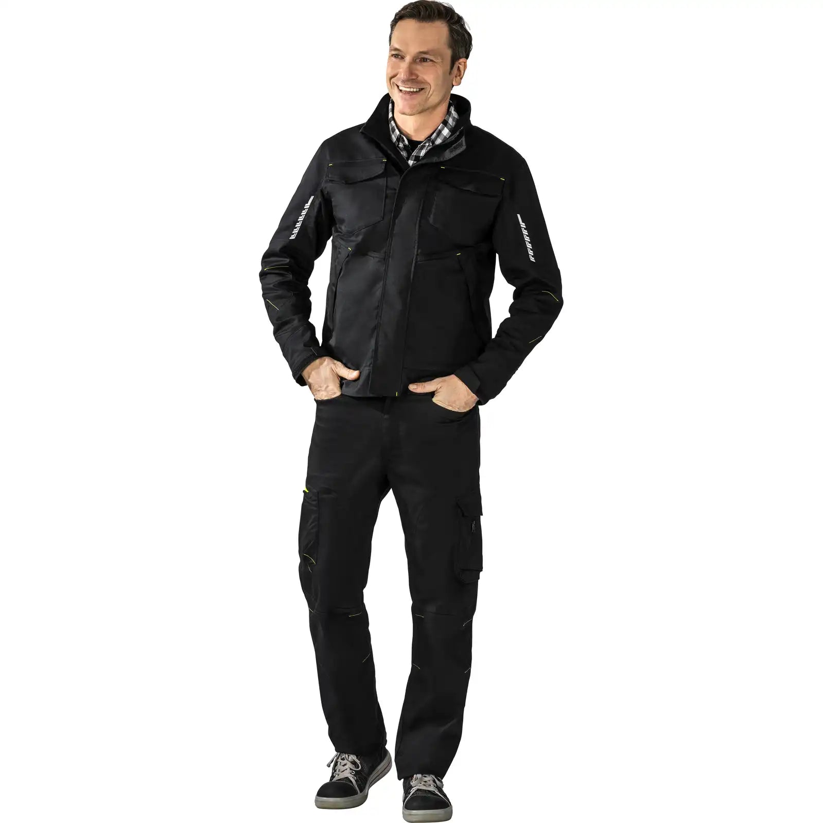 Planam PLANAM Stretchline Bundjacke schwarz 102 schwarz - Produktbild mit Model