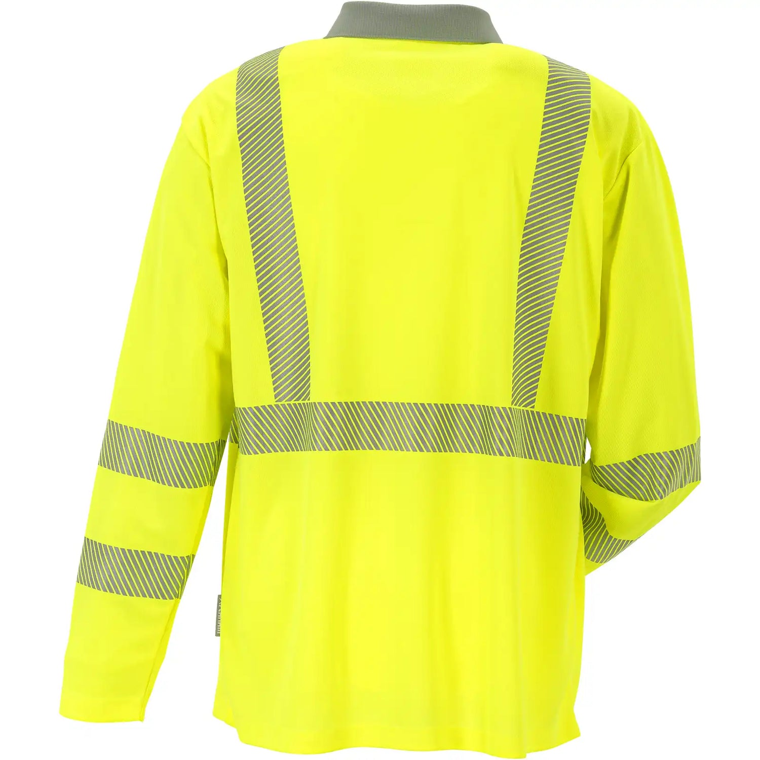 Planam Norit Warnschutz Poloshirt langarm gelb/zink XS gelb/zink - Produktbild ohne Model