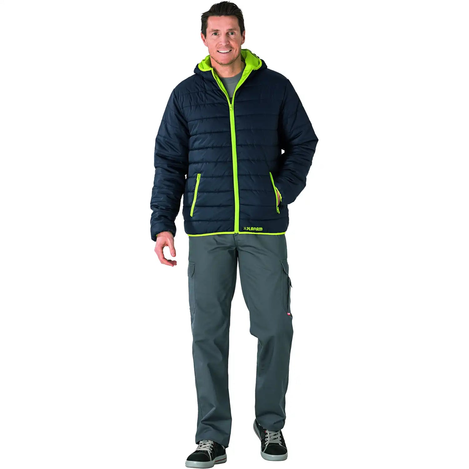 Planam Lizard Jacke marine/grün XS marine/grün - Produktbild mit Model