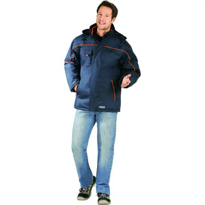Planam Outdoor Piper Jacke marine/orange XS marine/orange - Produktbild mit Model