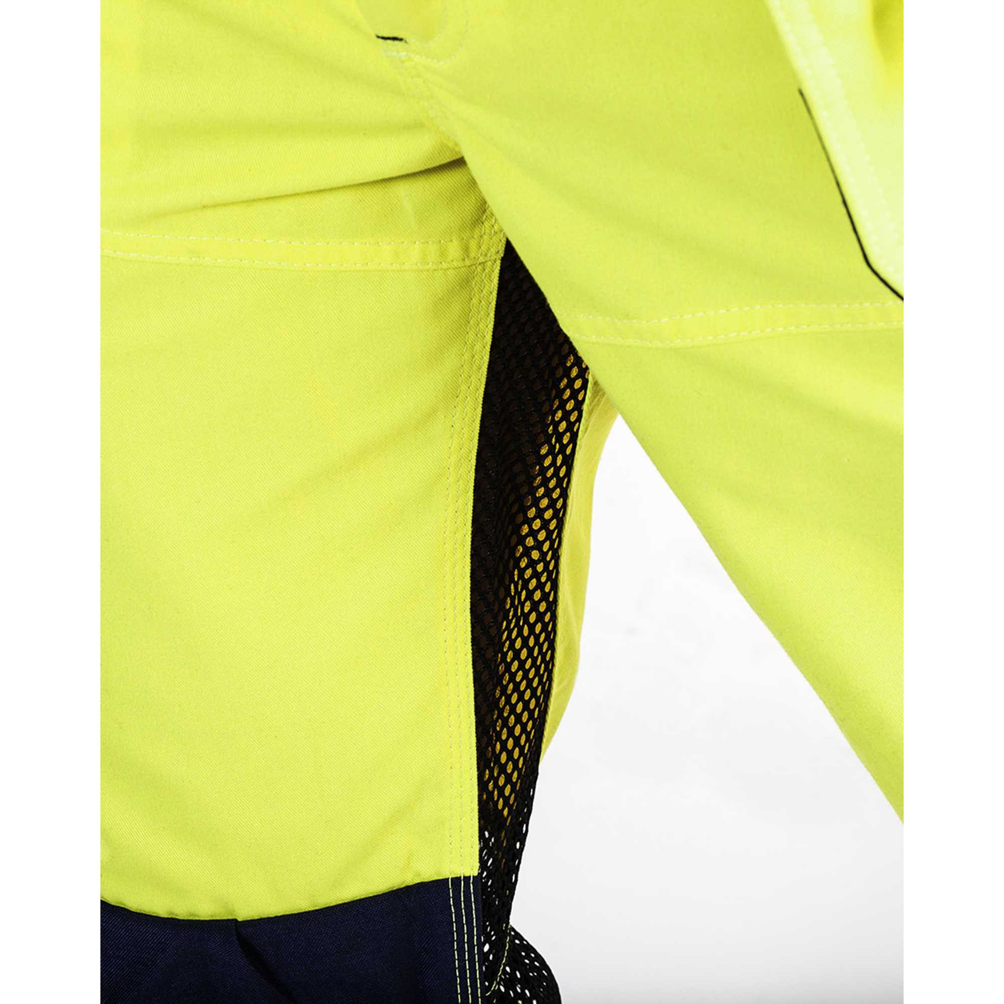 BLAKLADER 15651811 | Ventilated Hi Vis trousers Hi Vis Reflective Work Trousers Men - Mesh Panels