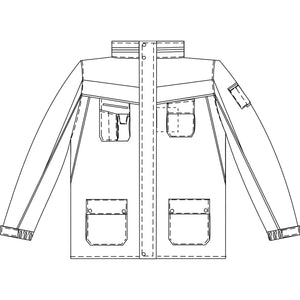 Planam Plaline Allwetterjacke schwarz/zink XS schwarz/zink - Produktskizzen