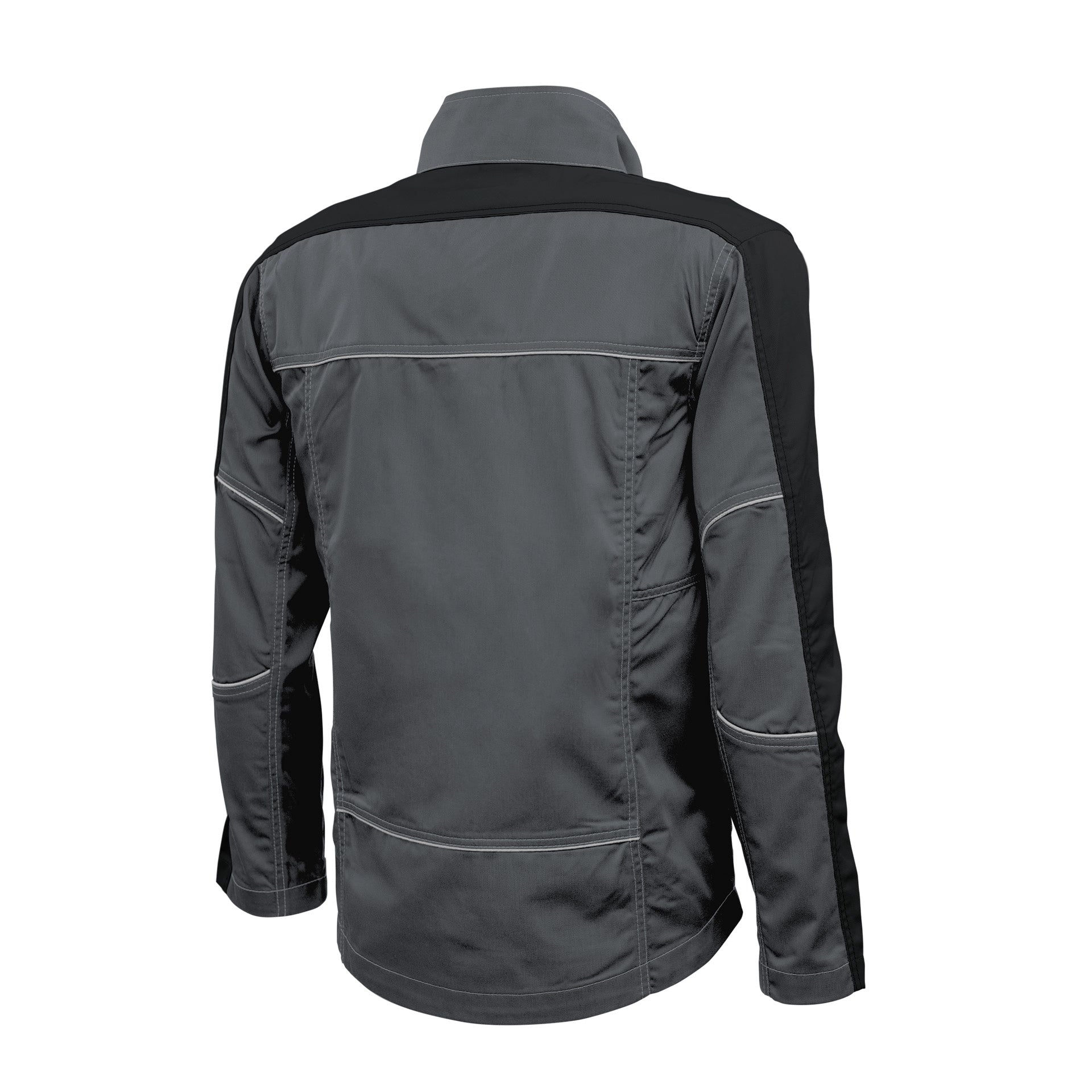 TMG Kult Worker Work jacket light grey - KW-200055_Bundjacke_mittelgrau_hinten_1920x1920