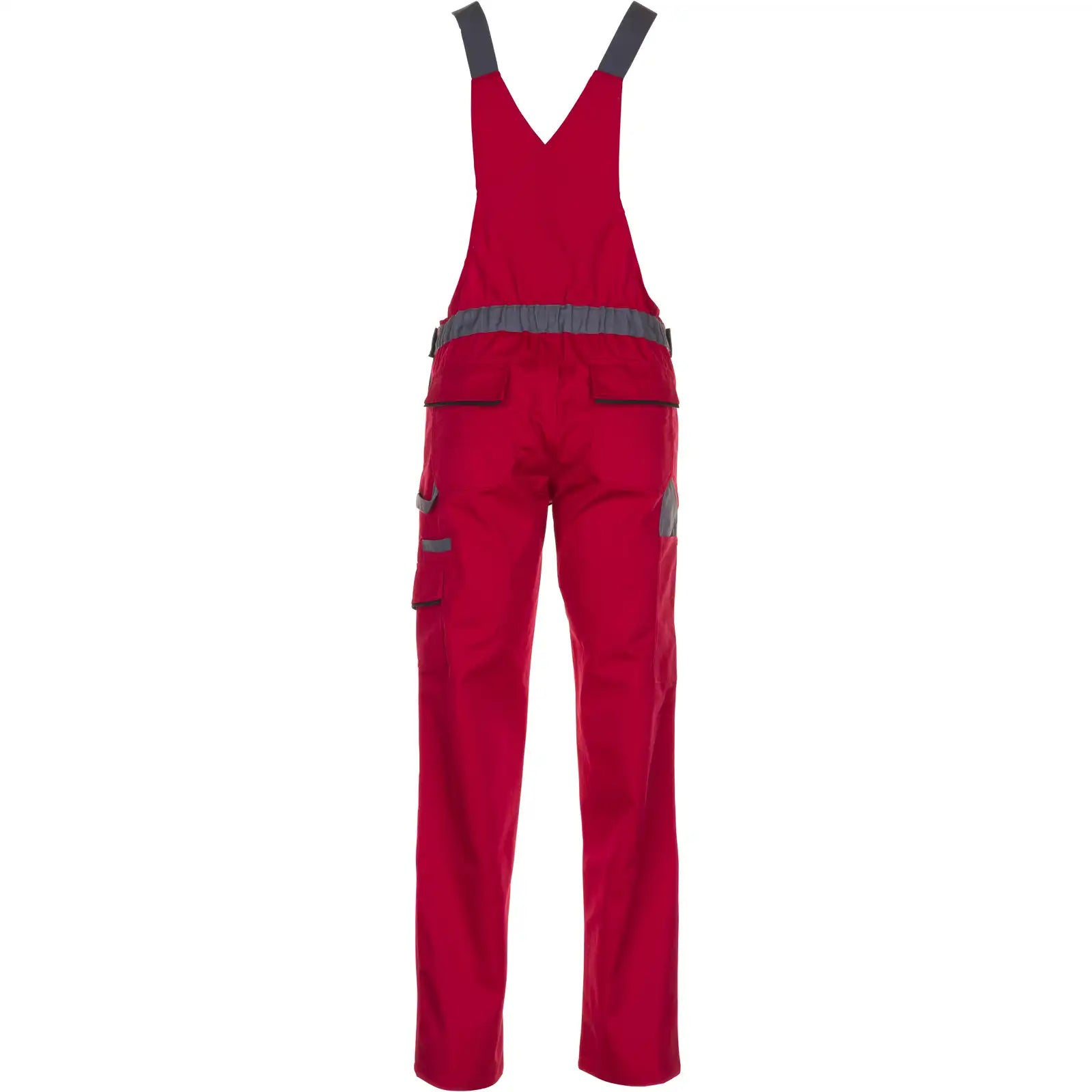 Planam Highline Damen Latzhose rot/schiefer 34 rot/schiefer/schwarz - Produktbild ohne Model