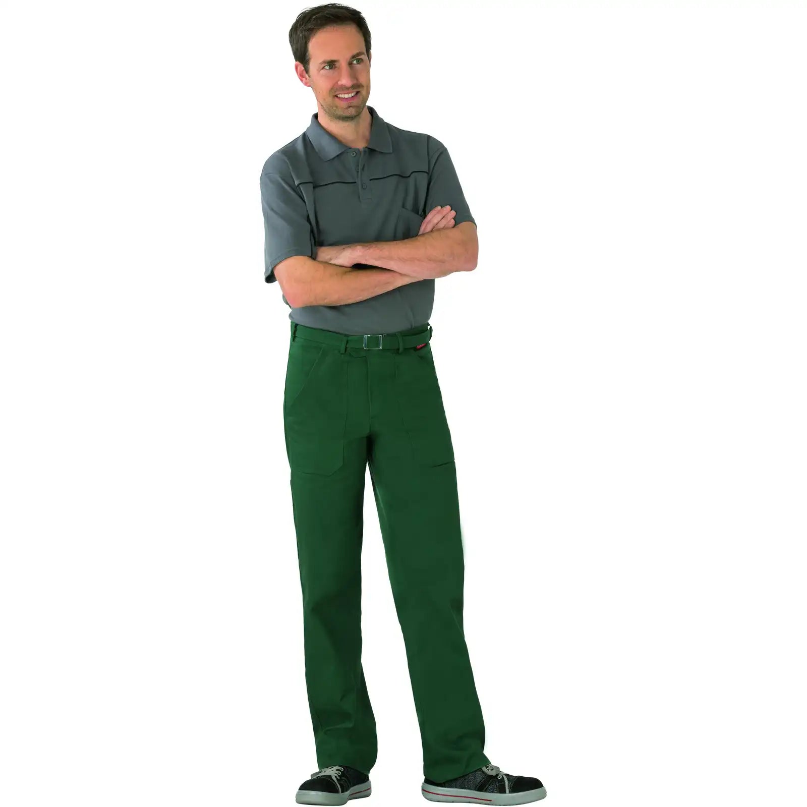 Planam BW 290 Bundhose mittelgrün 102 mittelgrün - Produktbild mit Model