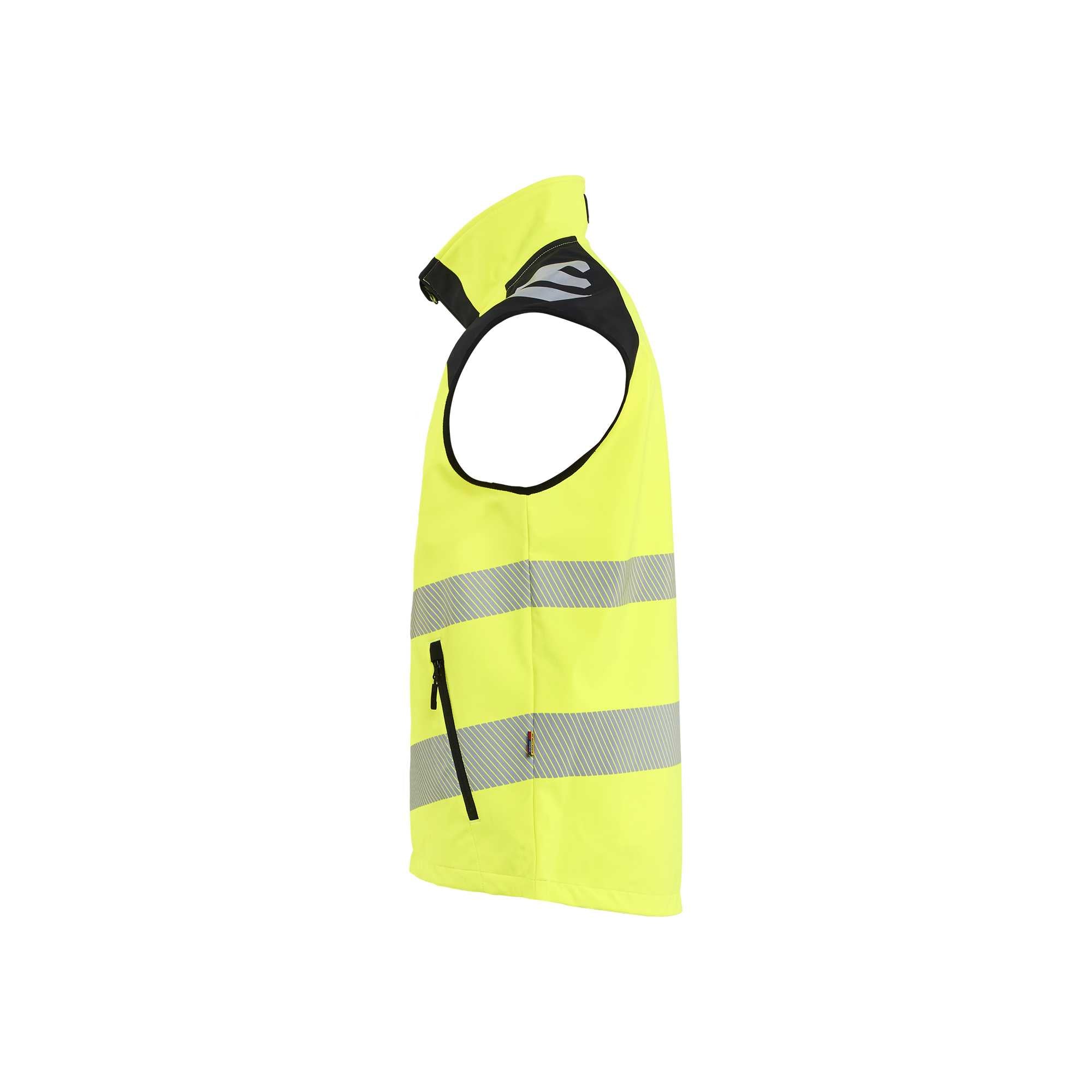 BLAKLADER 30912513 SOFTSHELL VEST HI VIS Hi Vis Reflective Work Softshell Vest MEN - Waterproof