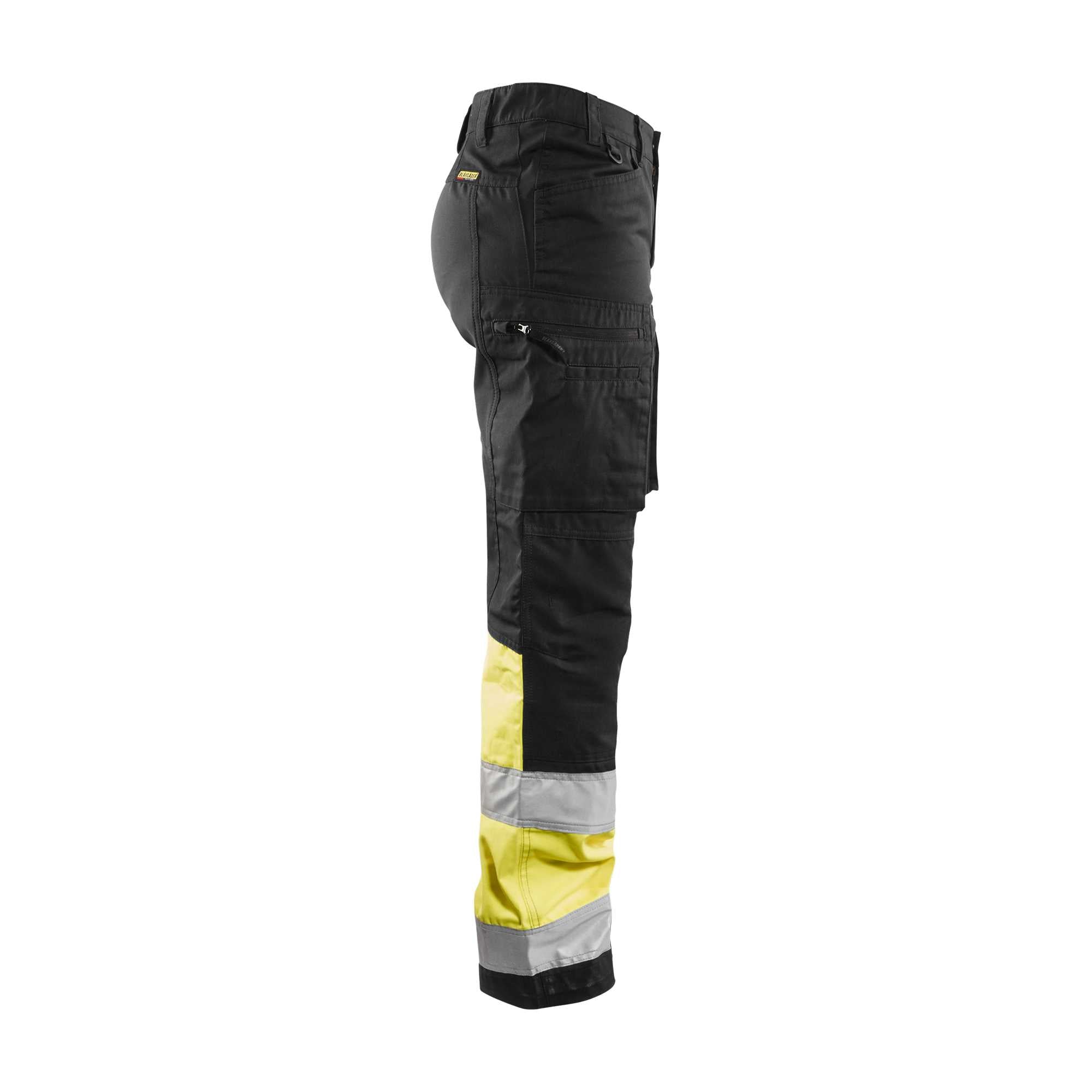 BLAKLADER 71611811 | Damen Warnschutzhose mit Stretch Warnschutz Reflektierende Arbeitshose Damen - Klasse 1 zertifiziert