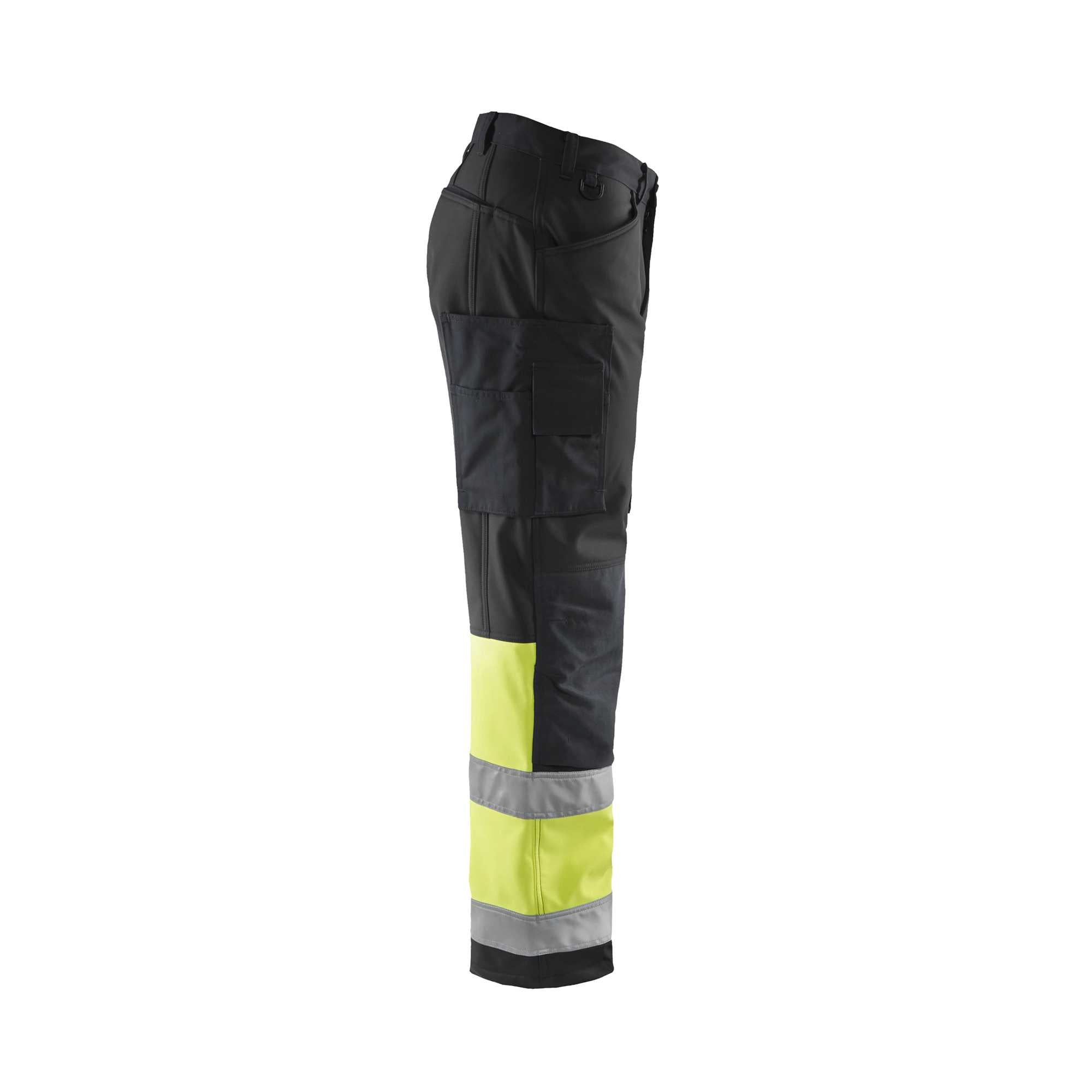 BLAKLADER 15622517 | Hi Vis Softshell-Hose Hi Vis Reflektierende Arbeitshose Herren - Wasserdicht