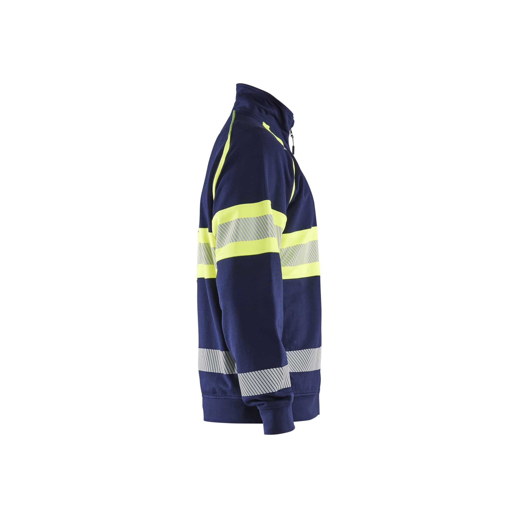 BLAKLADER 35511158 Hi Vis Sweater Hi Vis Reflective Full-zip Work Sweatshirt MEN - 100% Cotton