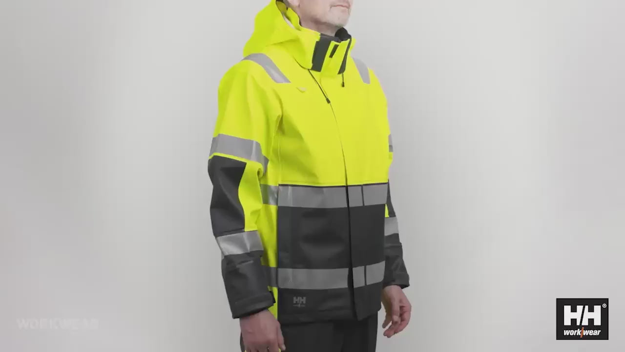 Helly Hansen Work Wear - 70295 - Alna 2.0 Rain Jacket ENG_MQ - 360 Rotational Films-360 films-Apparel-Summer 2022-Workwear