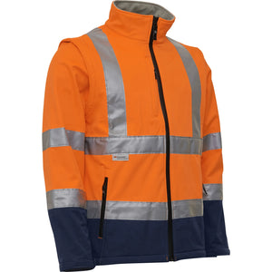 ELKA Rainwear - Visible Xtreme Softshell jacket - Fluorescent Orange/Navy