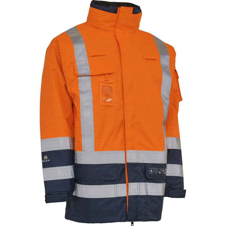 ELKA Rainwear - Securetech Multinorm Shell Jacket - Fluorescent Orange/Navy