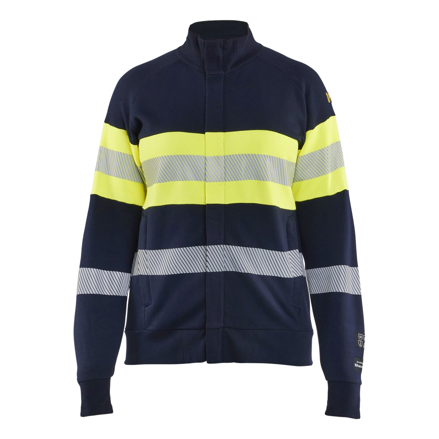 Blaklader BLAKLADER 34721762 WOMEN'S MULTINORM HI VIS SWEATSHIRT ZIP Hi Vis Reflective Full-zip Work Sweatshirt WOMEN - Flame Retardant - 347217628933