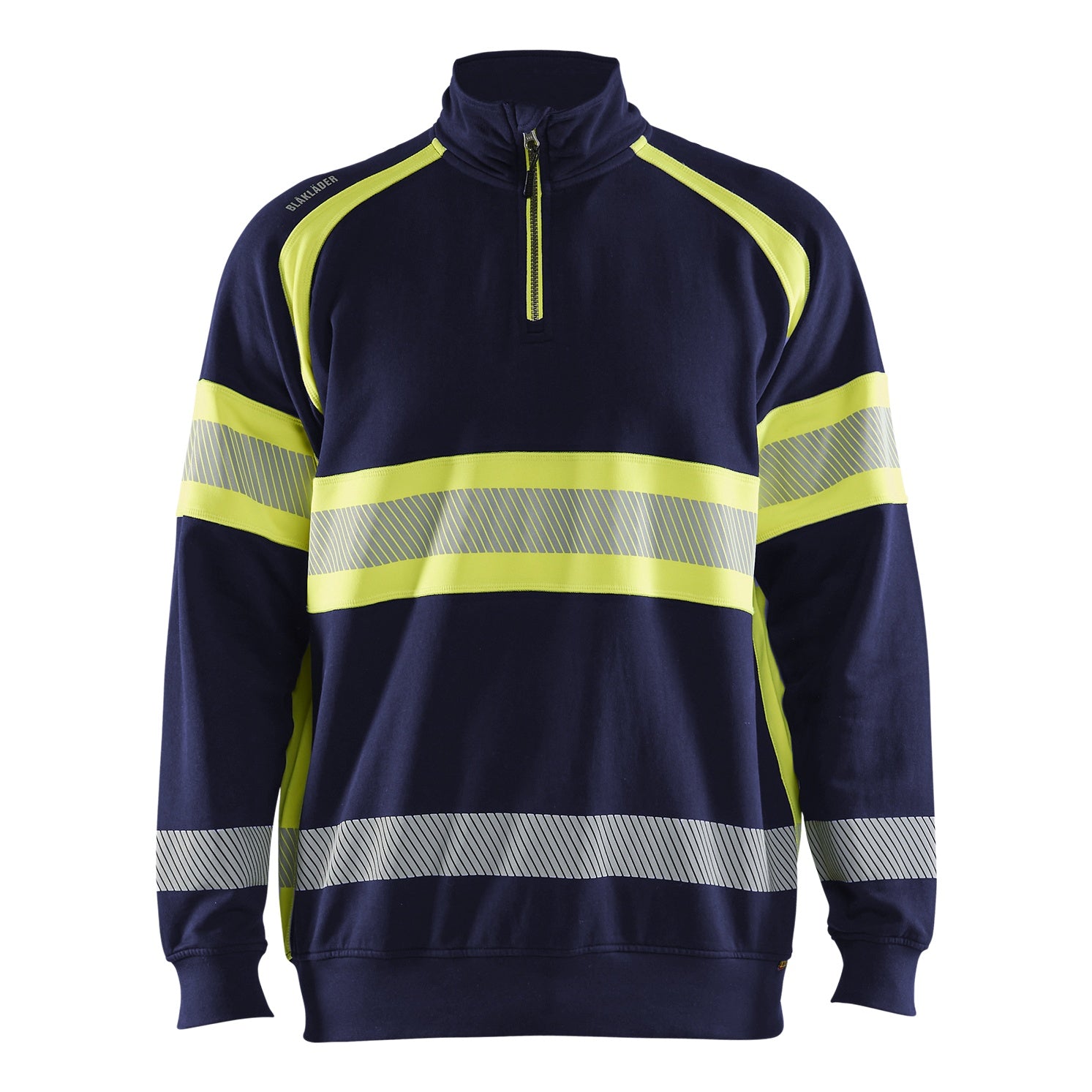 Blaklader BLAKLADER 35531158 Hi Vis Sweater Hi Vis Reflective Half-zip Work Sweatshirt MEN - 100% Cotton - 355311588933