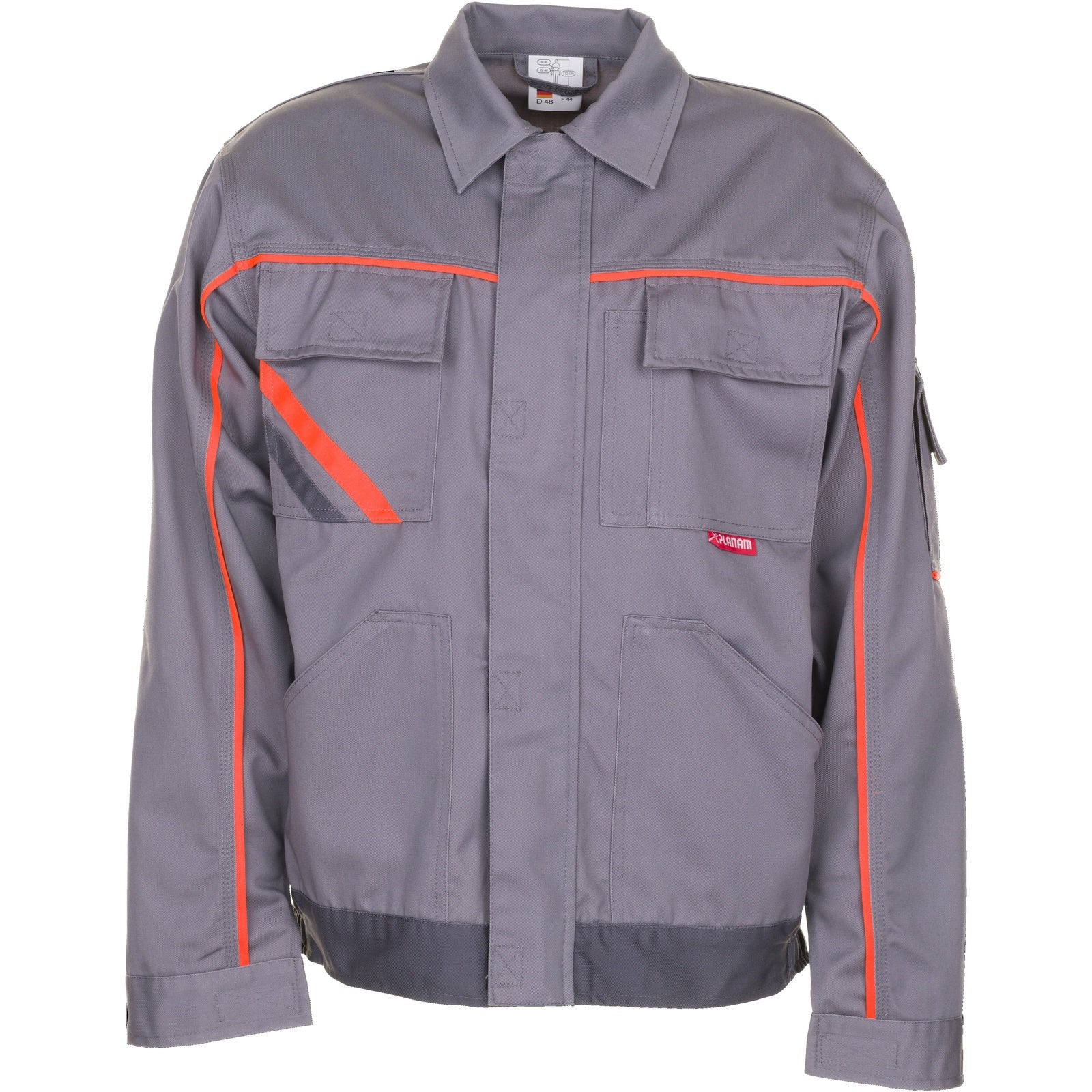 Planam Visline V2 Waisted Jacket zinc/orange/slate - Main
