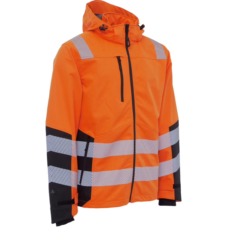 ELKA Rainwear - Visible Xtreme Recycled Softshell jacket - Fluorescent Orange/Black